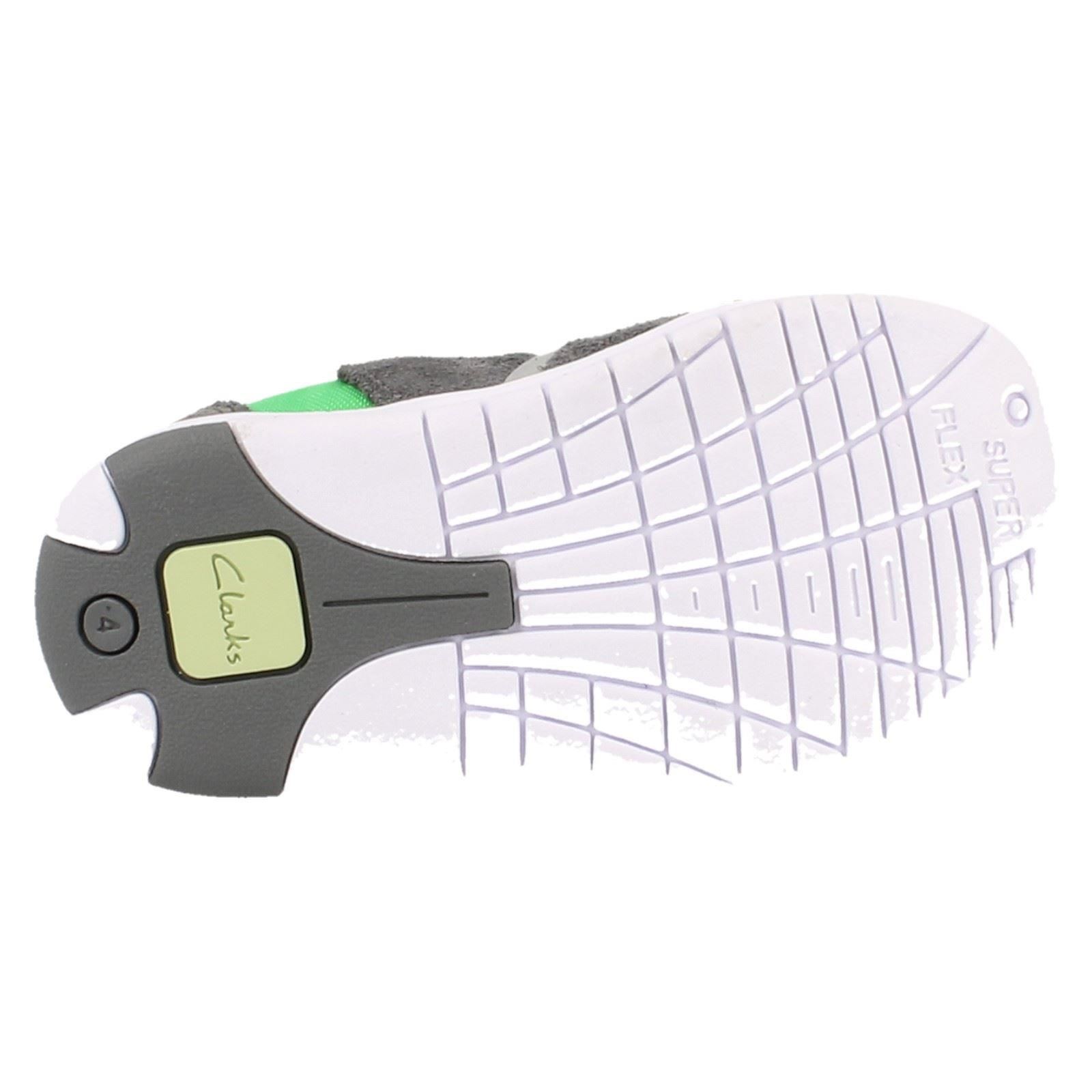 para Zapatillas Azon Clarks deporte Flex de de encaje Green niños elástico rw8YxrPn