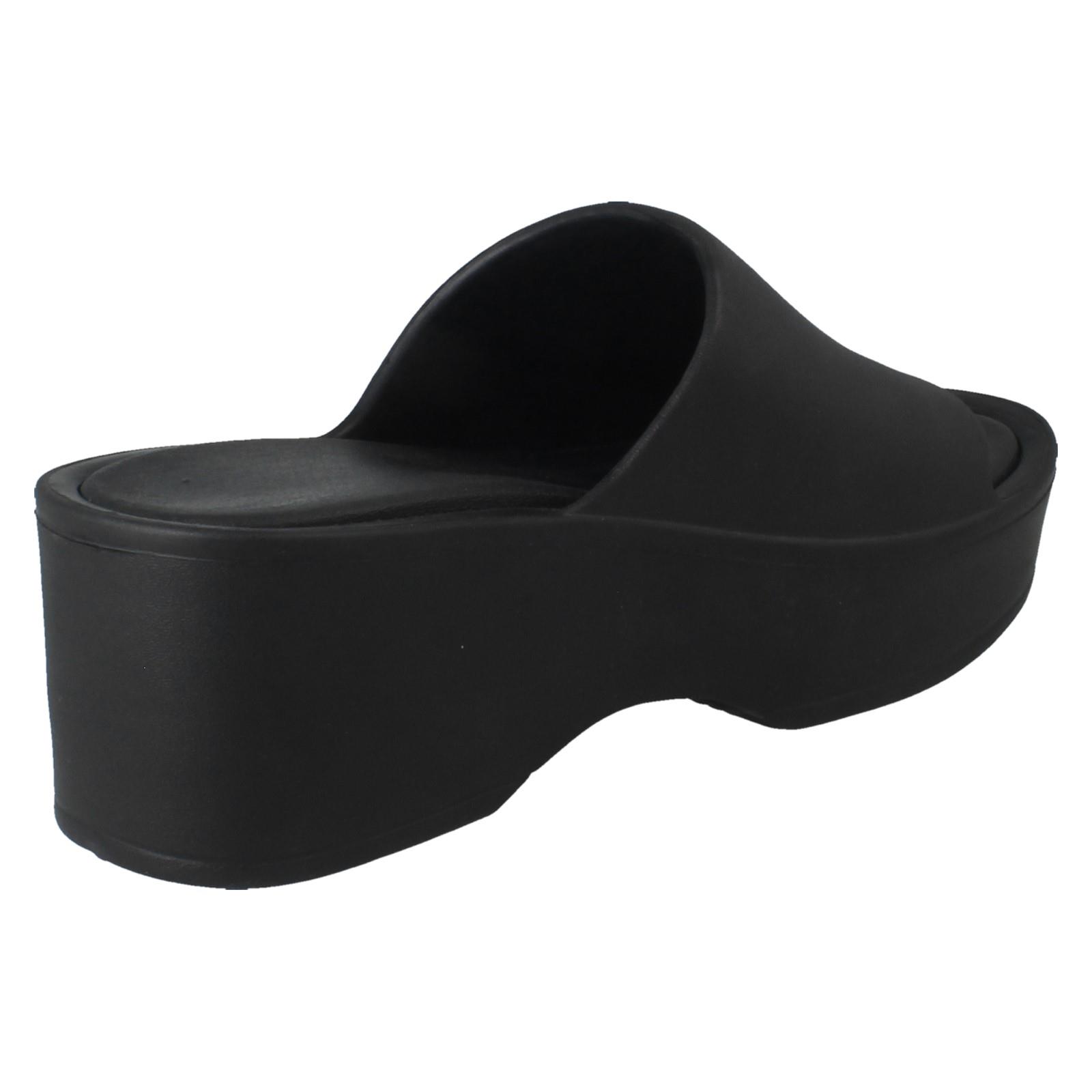 Sandalias deslizantes con plataforma de cuña alta "F1R2100" para dama - Imagen 6 de 10