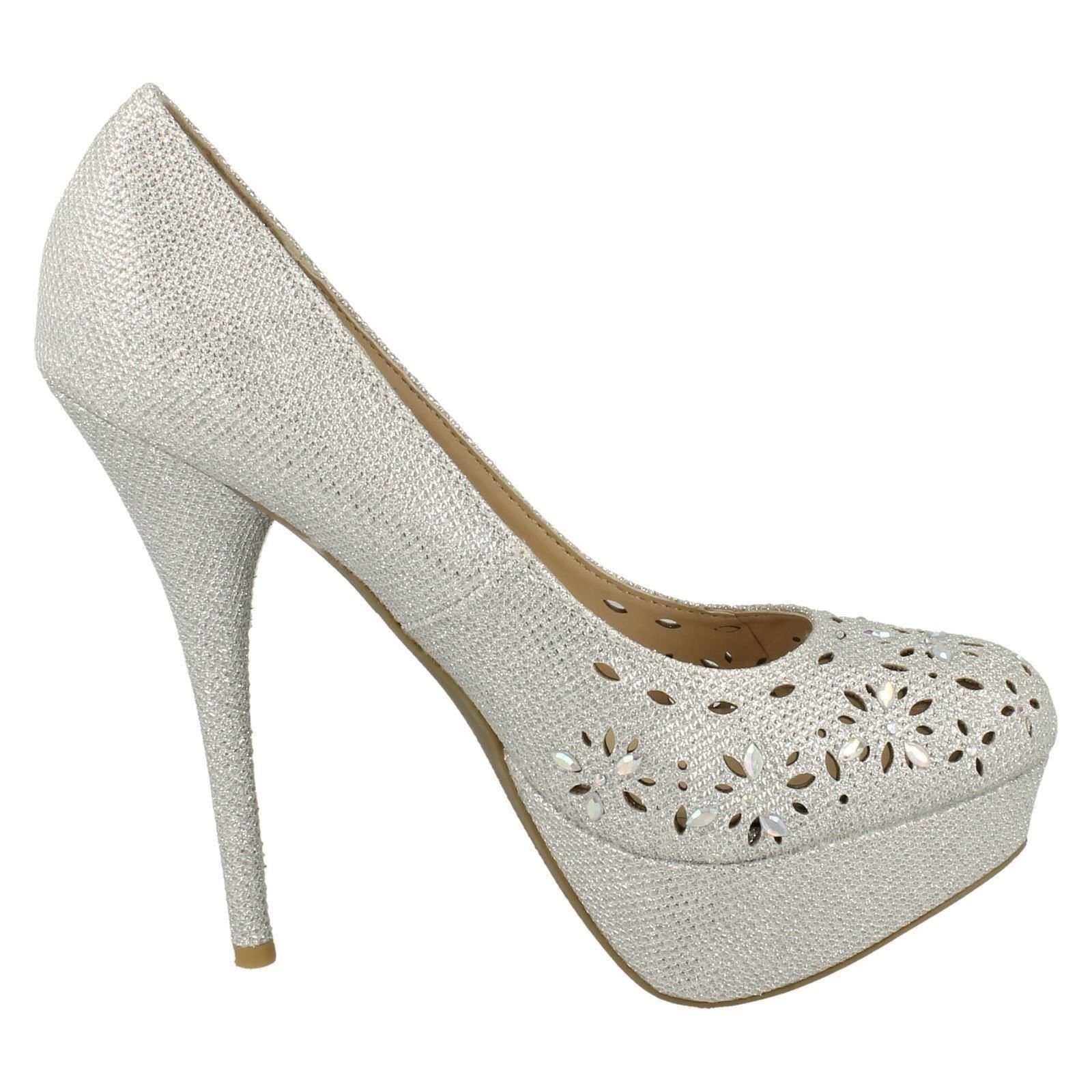 Tacones de aguja brillantes Anne Michelle para dama - Imagen 18 de 19