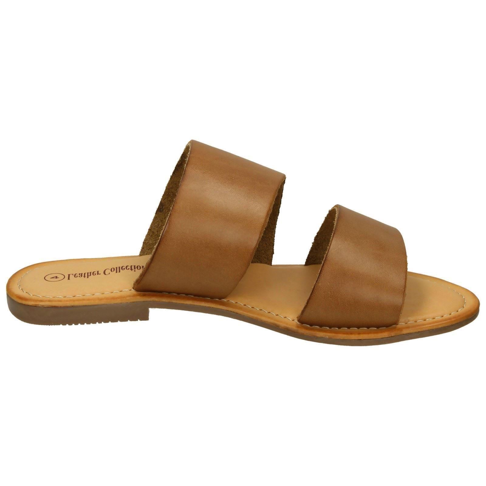 Ladies Leather Collection Double Strap Mules - Picture 16 of 28