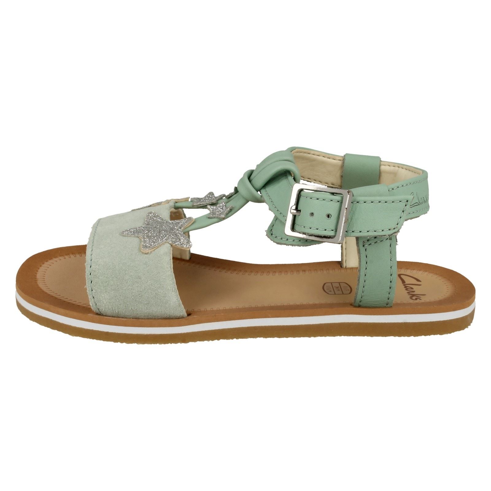 Girls Clarks Stylish Star Detailed Sandals Finch Summer K - Picture 3 of 19