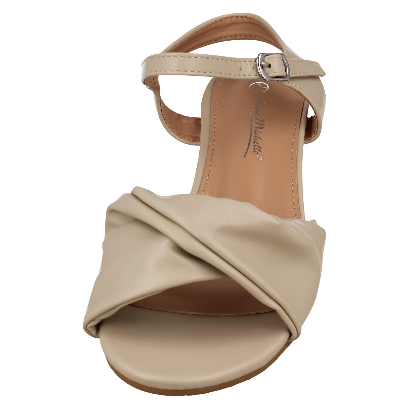 Ladies F1R2111 Anne Michelle Mid Heel Casual Wide Fit Sandals - Picture 27 of 46