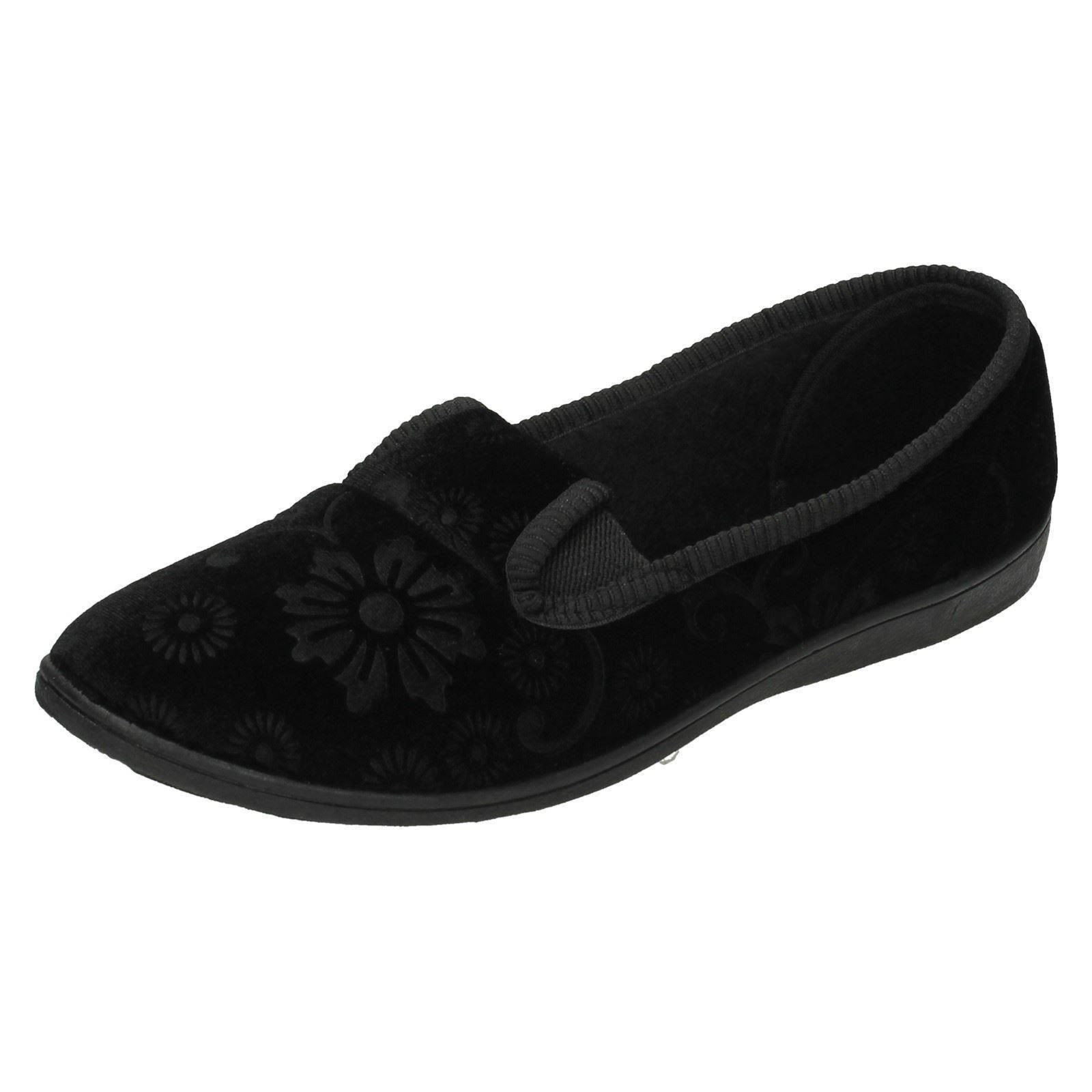 Ladies Spot On Quality Slippers Flower Pattern 'Slippers' eBay