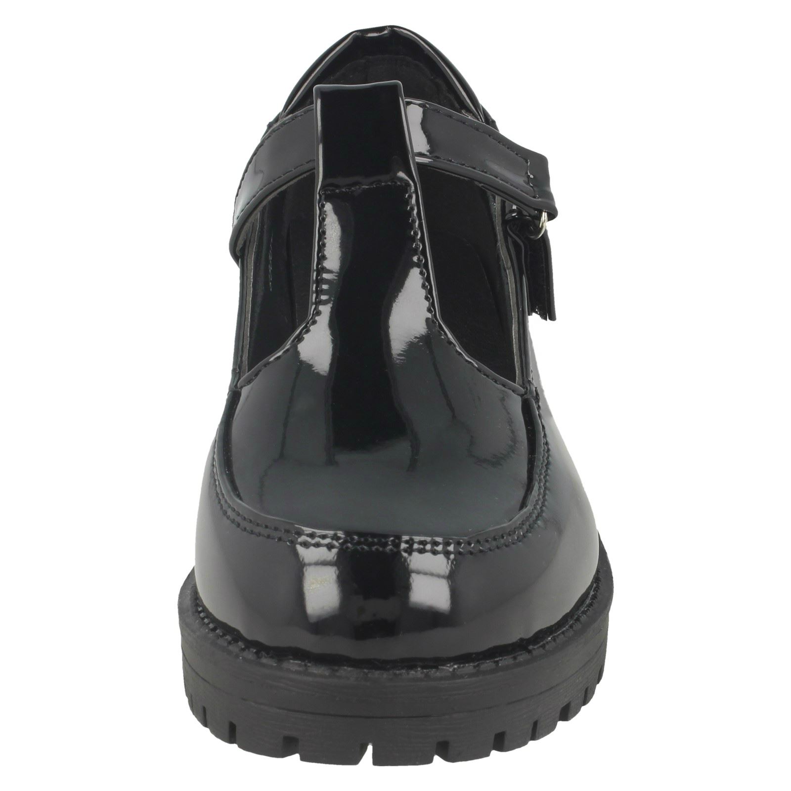 Girls Cool For School Mid Heel T-Bar School Shoes /'H3069/'