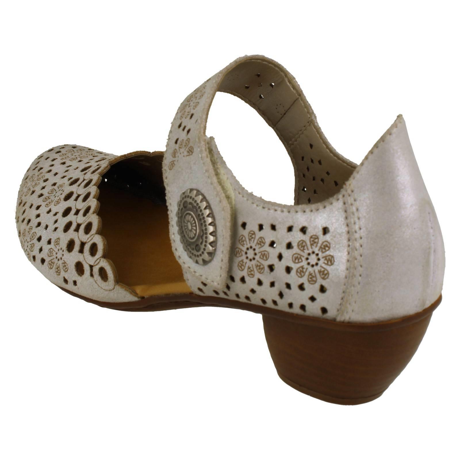 Ladies Rieker Stylish Punched Detailed Summer Shoes 43753 - Picture 31 of 64