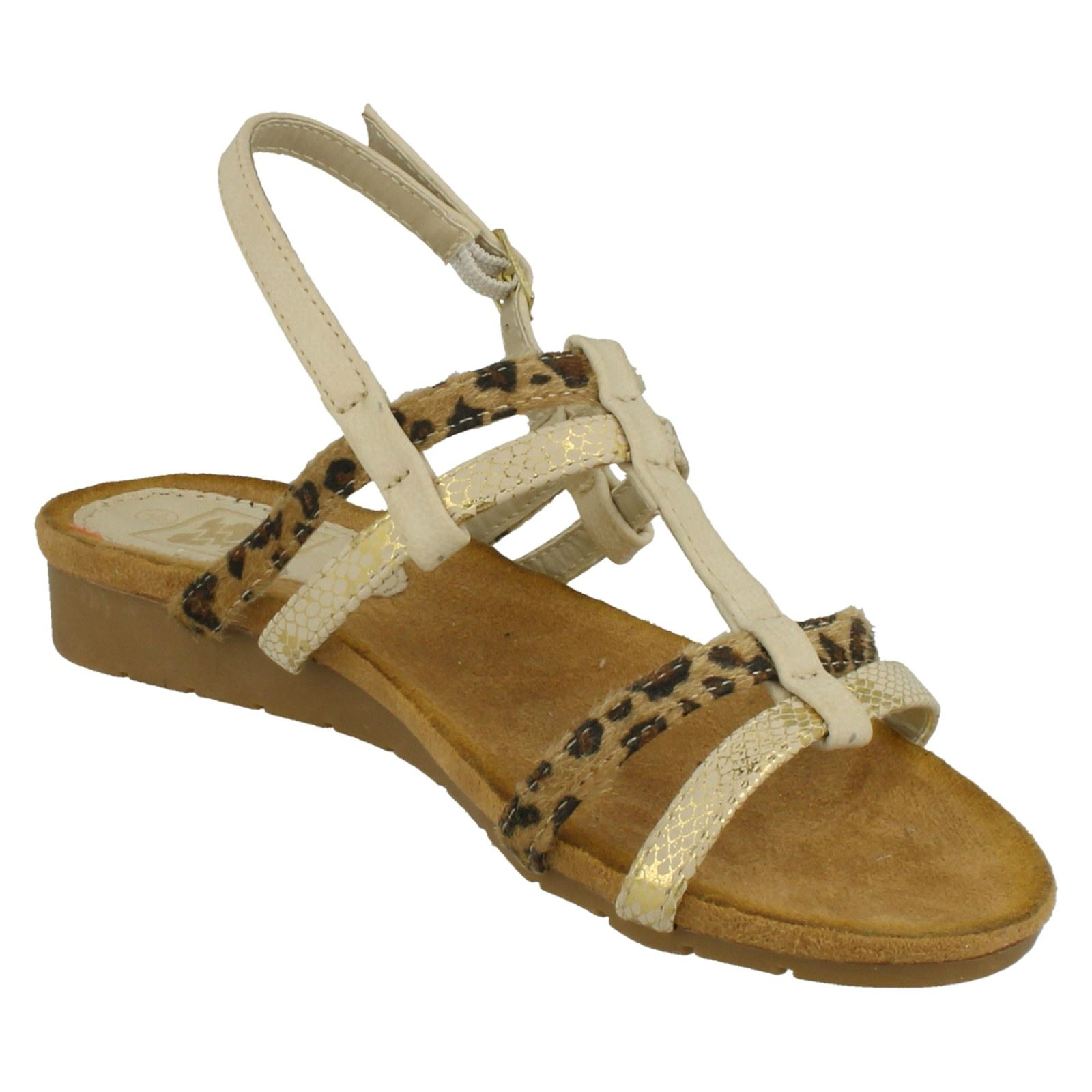 Ladies Down To Earth T Bar Slingback Sandals - Picture 6 of 19