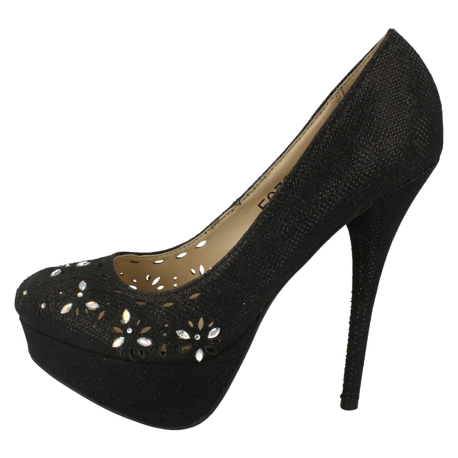 Tacones de aguja brillantes Anne Michelle para dama - Imagen 6 de 19