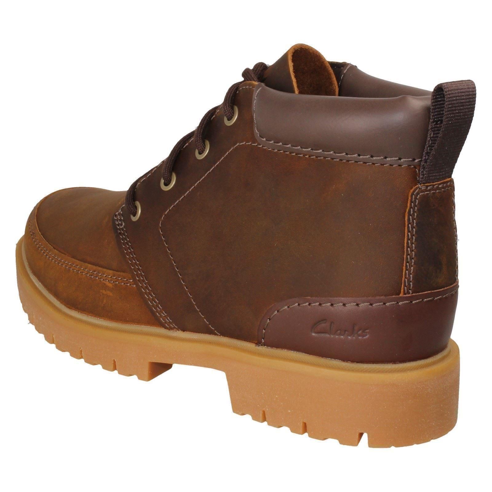 Mens Clarks Leather Lace Up Ankle Boots Rossdale Mid - Picture 9 of 19