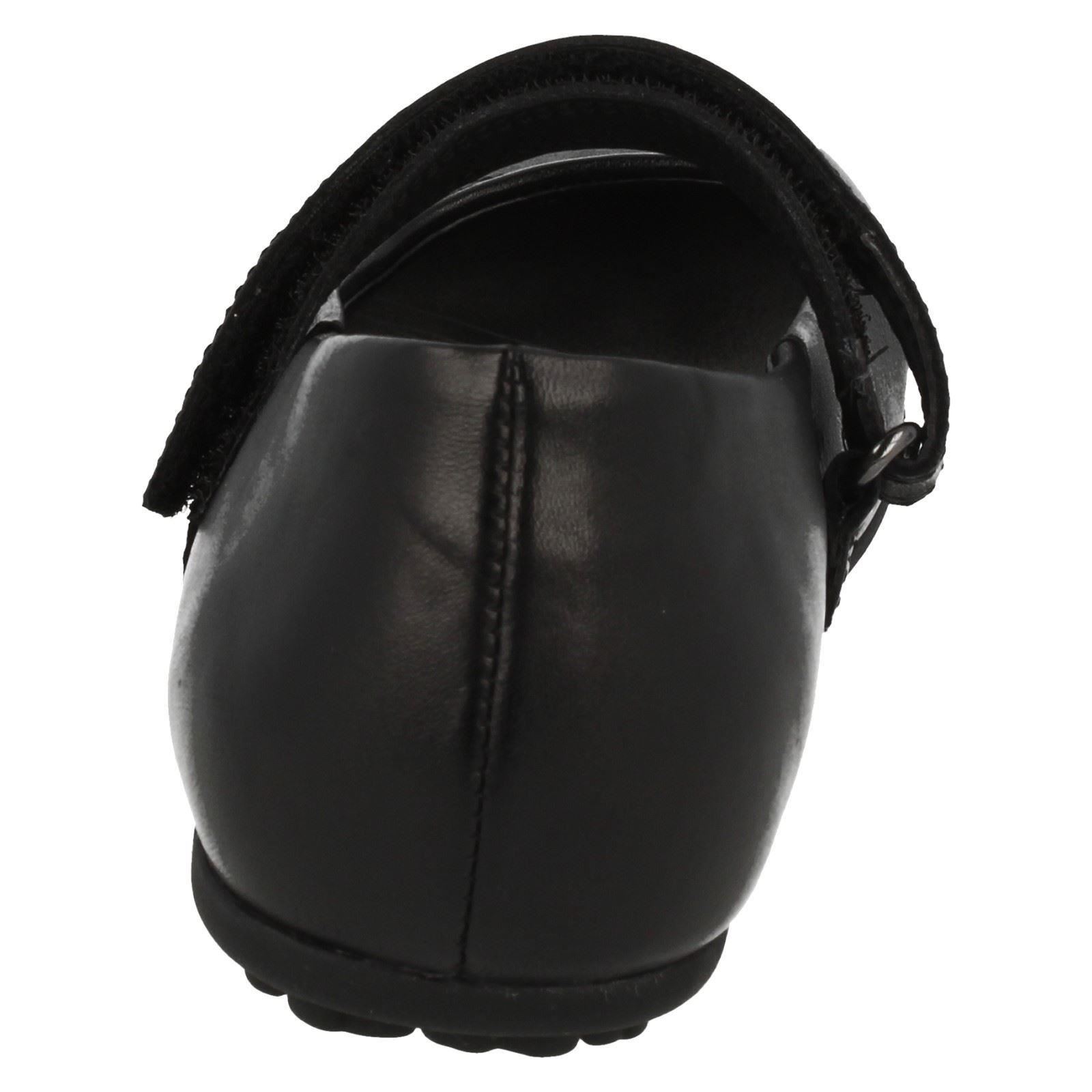 zapatos Clarks lazo Laina y punta de con Casual cuero Berry gancho Niñas con redondeada Black ApUnEw