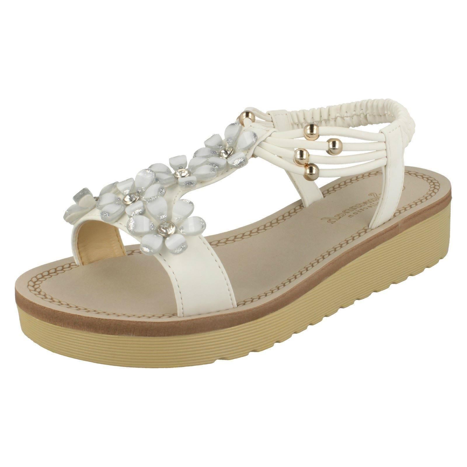 Ladies Savannah Flower Beaded Sandals F1R0872 - Picture 6 of 6