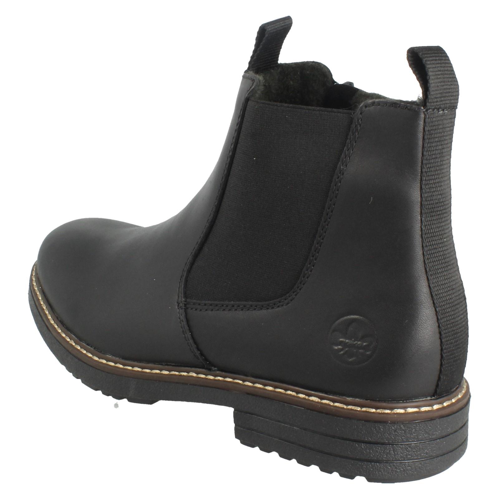 Mens Rieker Smart Zip Up Chelsea Boots 33180 - Picture 4 of 10