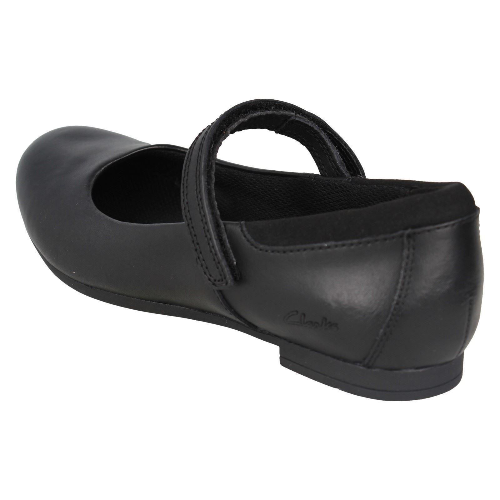 Clarks 39 Mädchen Scala Tap Kid Schwarzes Lackleder Mary Jane Riptape Schulschuhe Clarks Originals