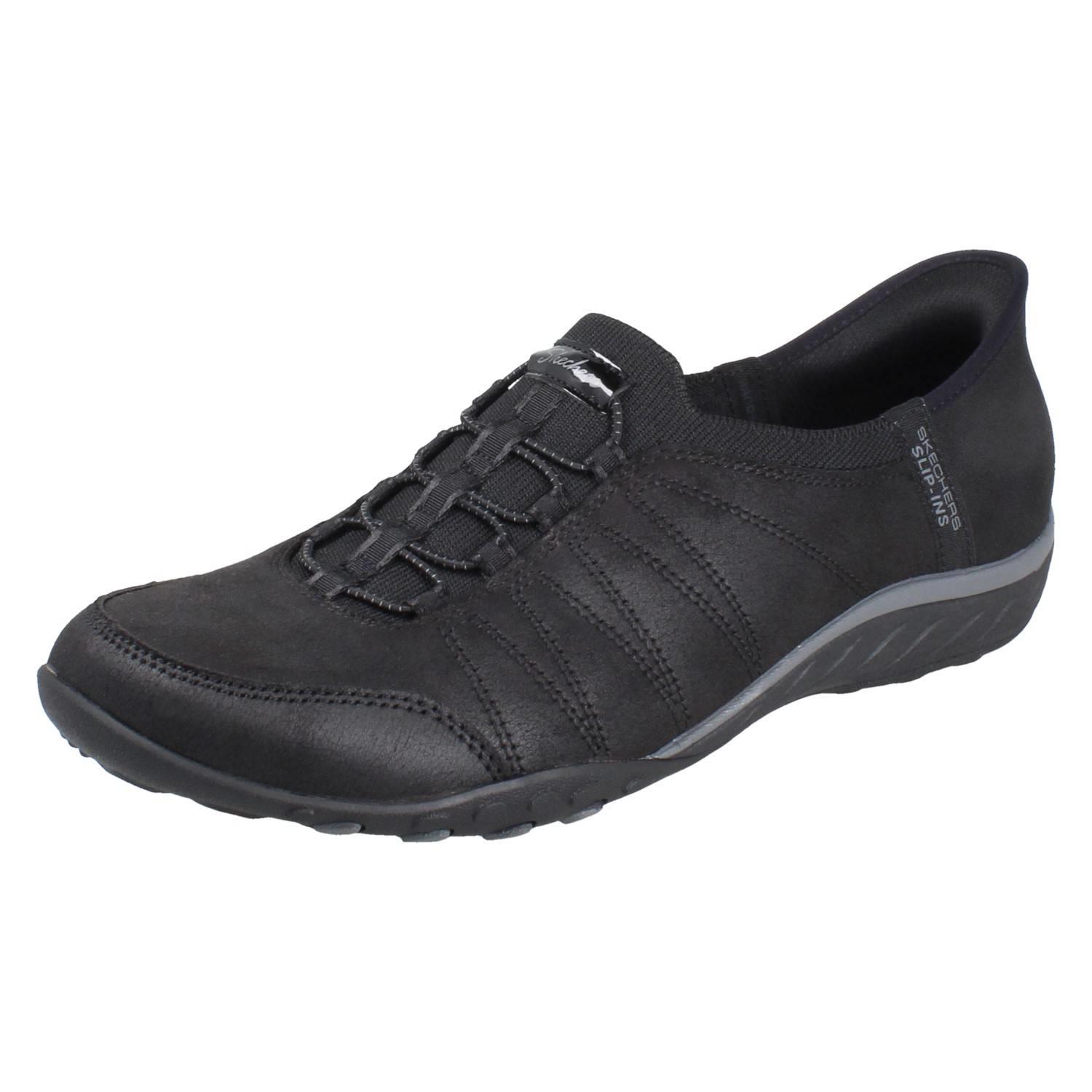 Femmes Skechers Vegan Slip-Ins Mains Gratuit Relax Compatible Avec Baskets Home - Picture 2 of 10