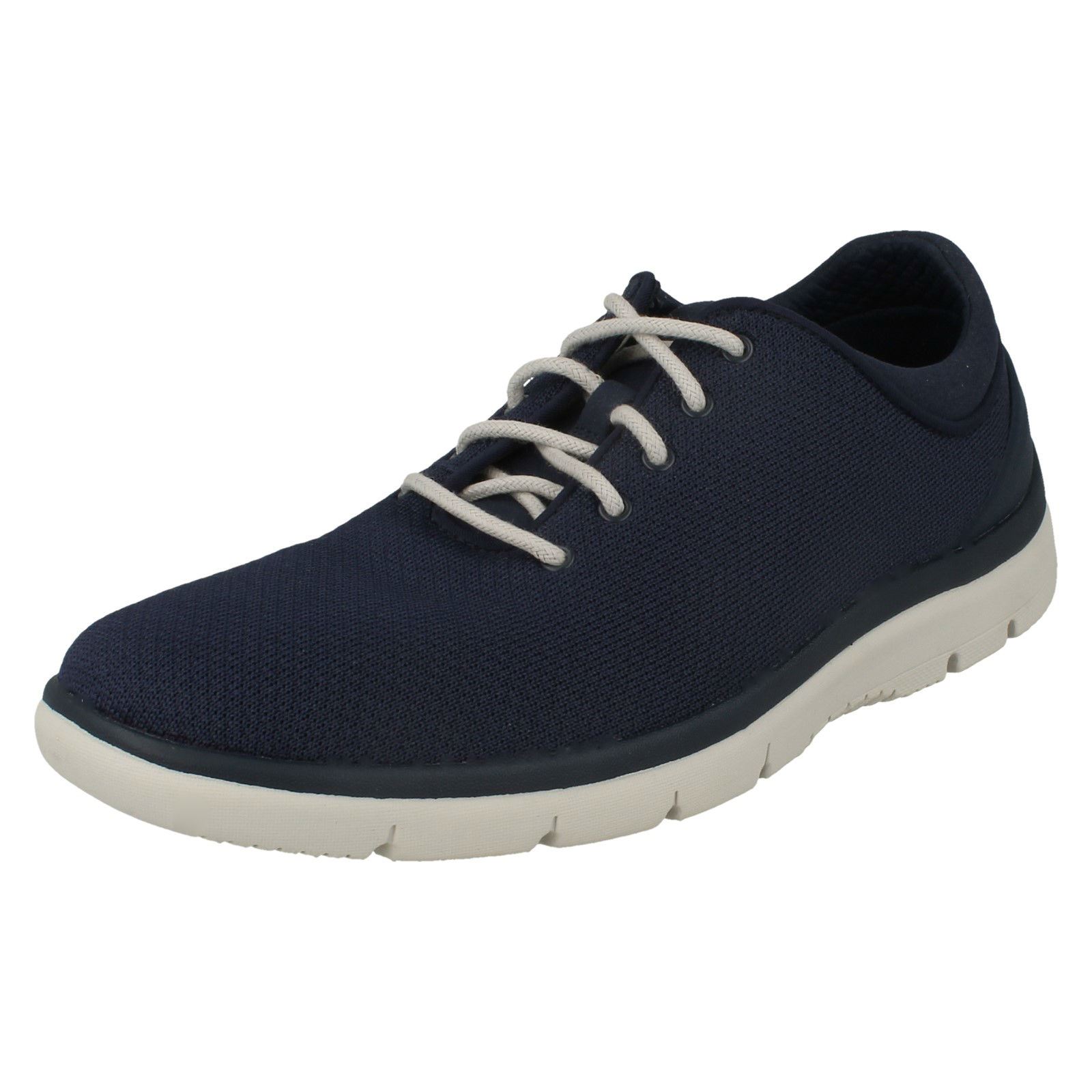 Mens Clarks Casual Textile Lace Up Fastening Trainers /'Tunsil Ace/'