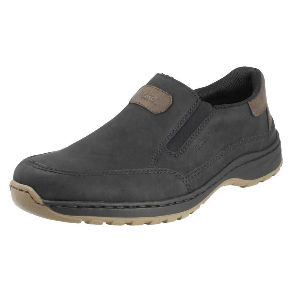 Mens Rieker Slip On Casual Shoes Extra Wide Fit Removable Insoles *03365* - Picture 2 of 19