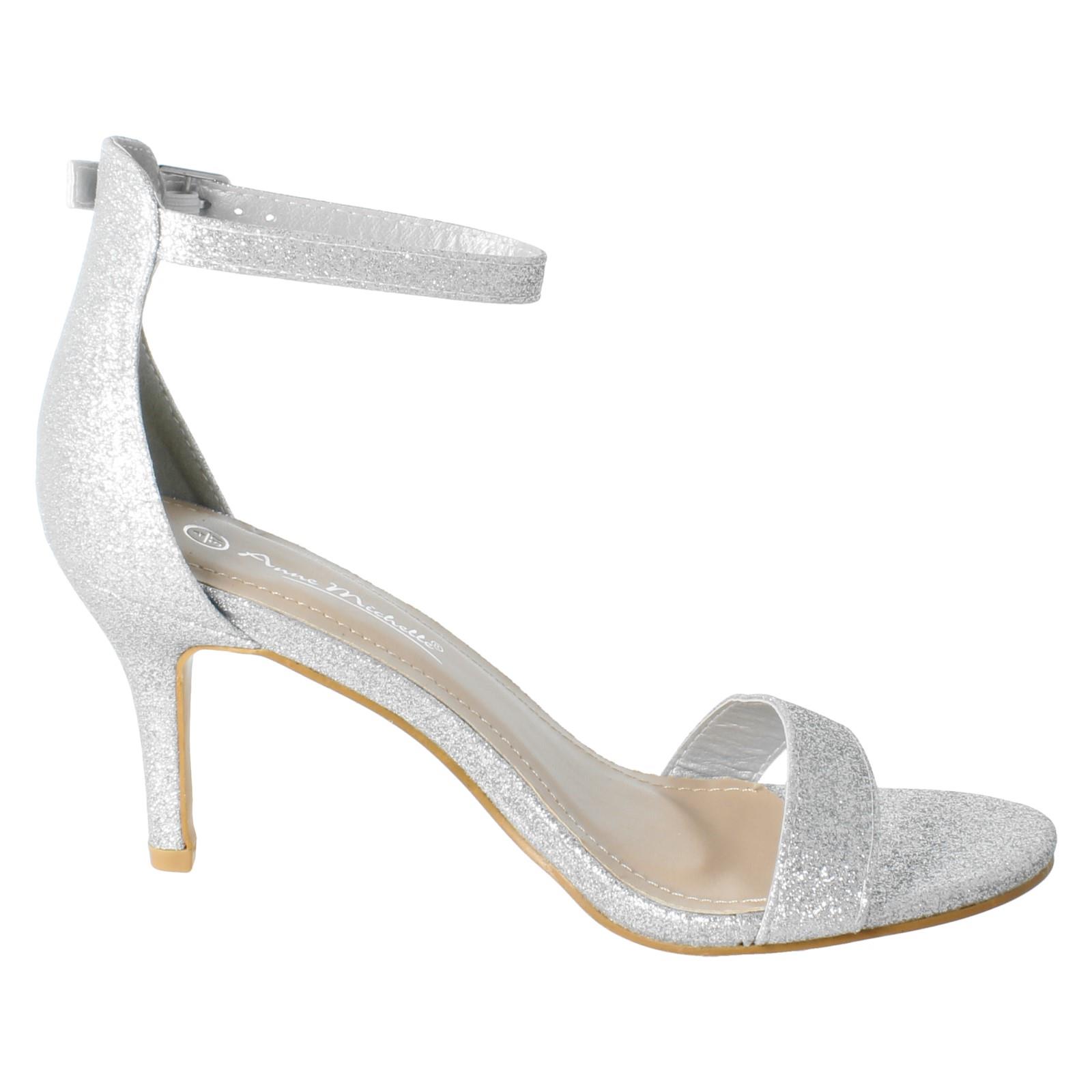 Sandalias de noche Anne Michelle de tacón alto con hebilla y correa en el tobillo para dama - F1R2108 - Imagen 70 de 82