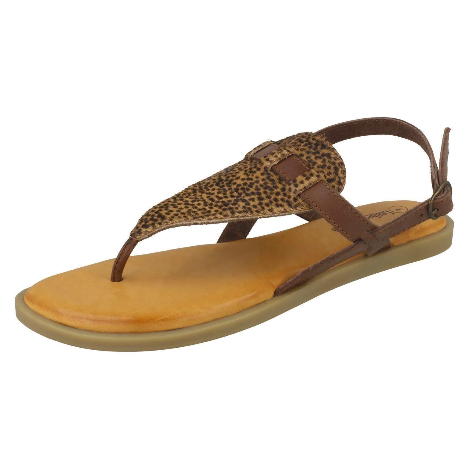 Ladies Leather Collection Animal Print "Sandals" - Picture 11 of 28