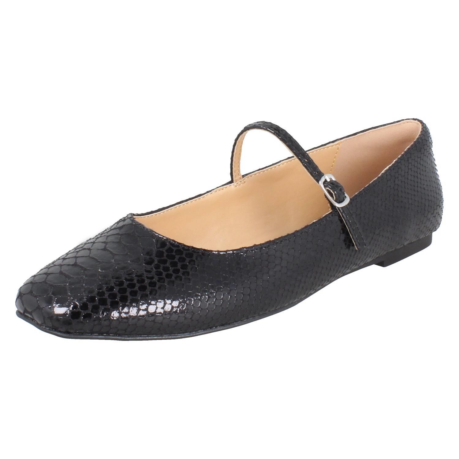 Bailarinas De Dama Clarks Con Punta Cuadrada De Textil Y Hebilla *Emelina Gem* - Imagen 2 de 19