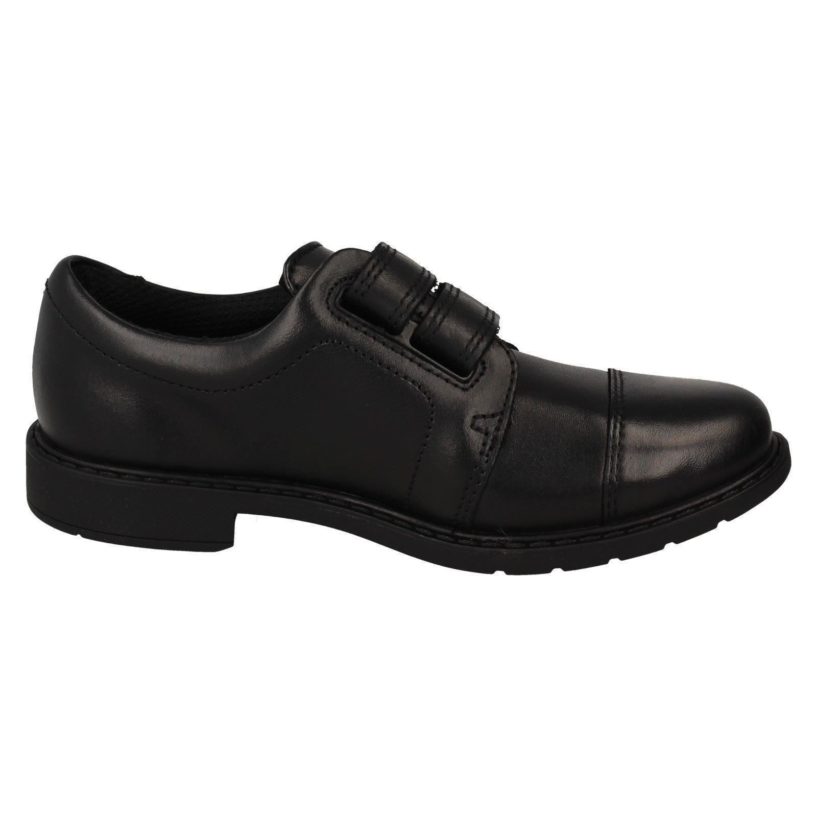 Boys Clarks Smart Leather Riptape Fastening Formal School Shoes Scala Skye - Picture 7 of 10