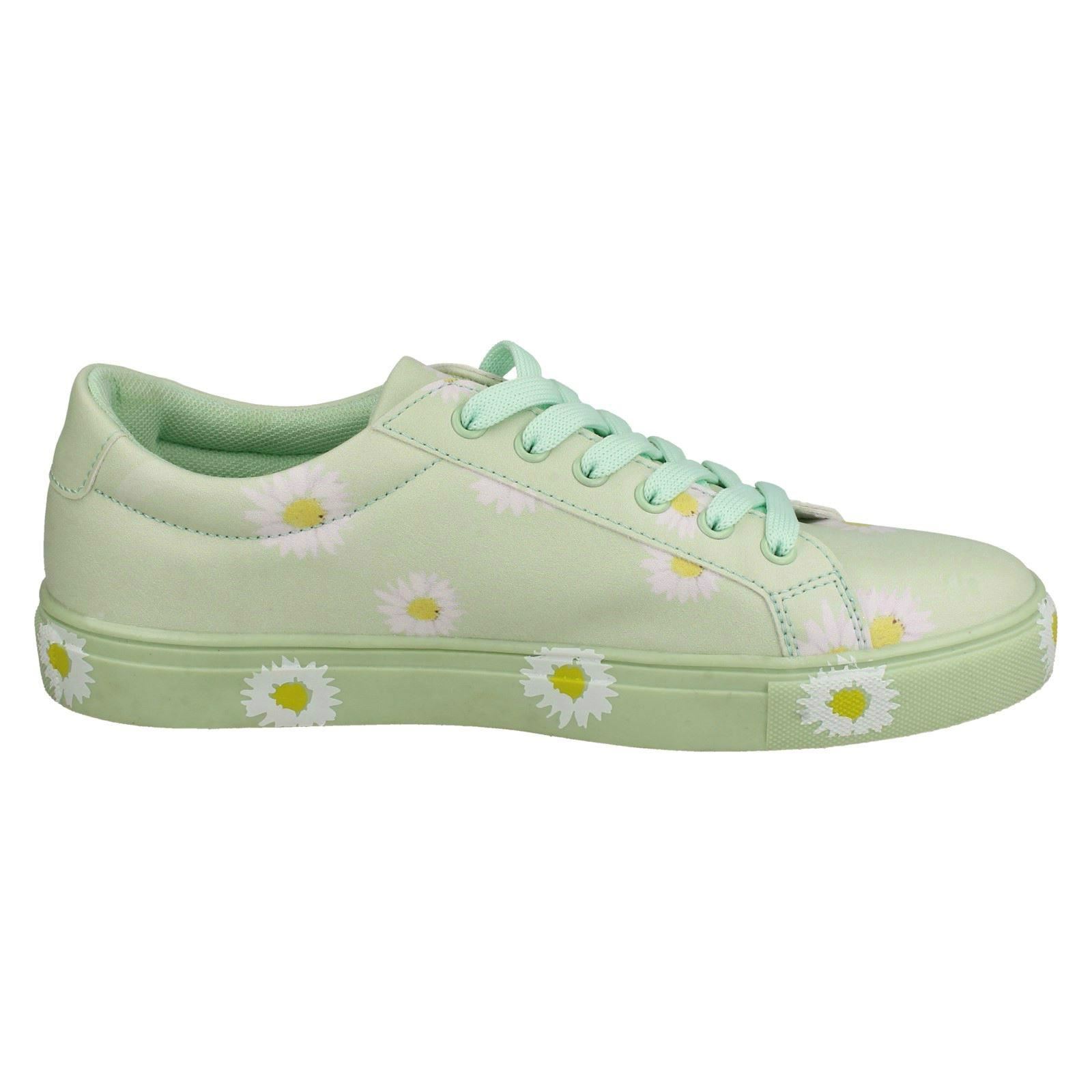 Ladies Spot On Daisy Print Pumps, Trainers F8R0348 - Picture 7 of 28