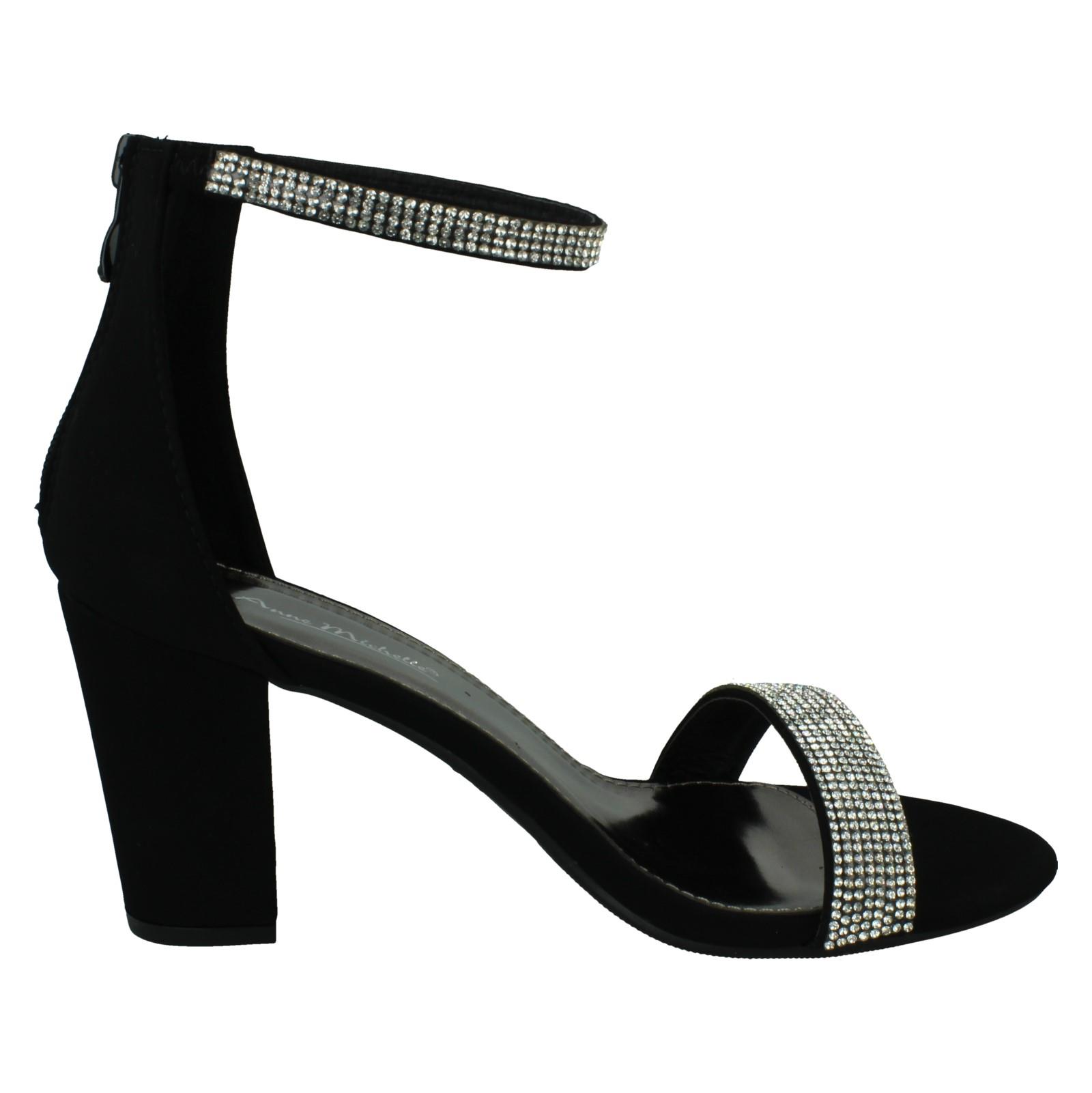 Damas Anne Michelle Calce Ancho Tacón de Bloque Diamante Mula 'F1R2052' - Imagen 5 de 19