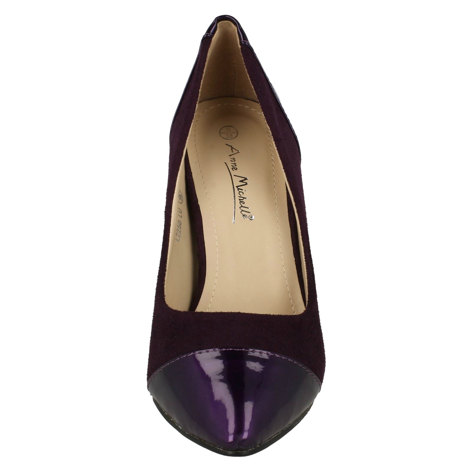 Ladies Anne Michelle Pointed Toe Cap High Heel 'Court Shoe' - Picture 18 of 19