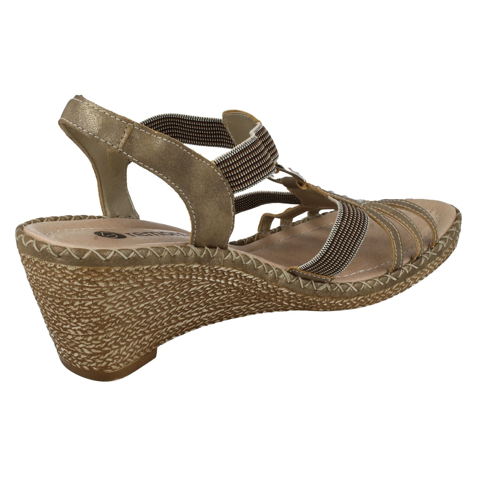 Damas Remonte Puntera Abierta Charol Charol Charol Diamante Resbalón En Sandalias Cuña Material D6768 f21c5a Damas Remonte Puntera Abierta Charol Charol Charol Diamante Resbalón En Sandalias Cuña Material D6768 f21c5a