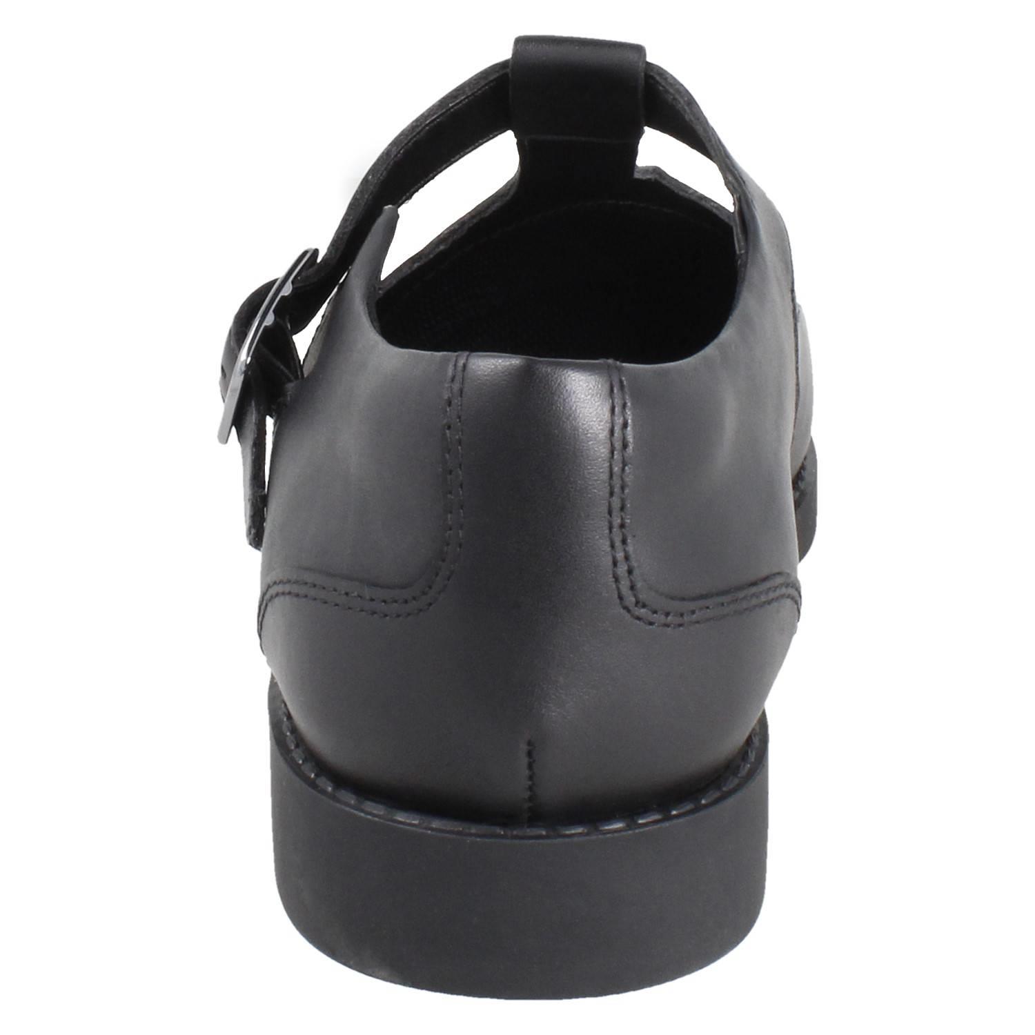 Ragazze Clarks Colletto Imbottito Classico Leather a T Fibbia Scuola Scarpe Tapa - Foto 16 di 20
