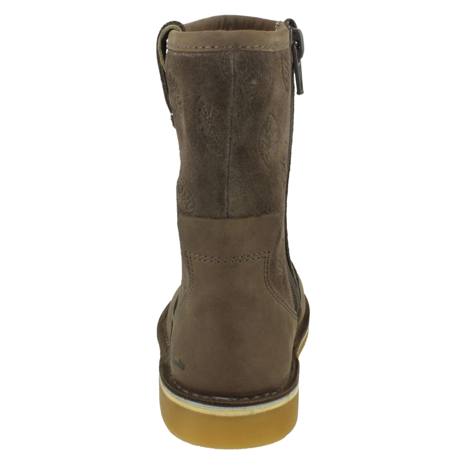 Girls Clarks Comet Pop Casual Mid Calf Boots - Picture 16 of 19