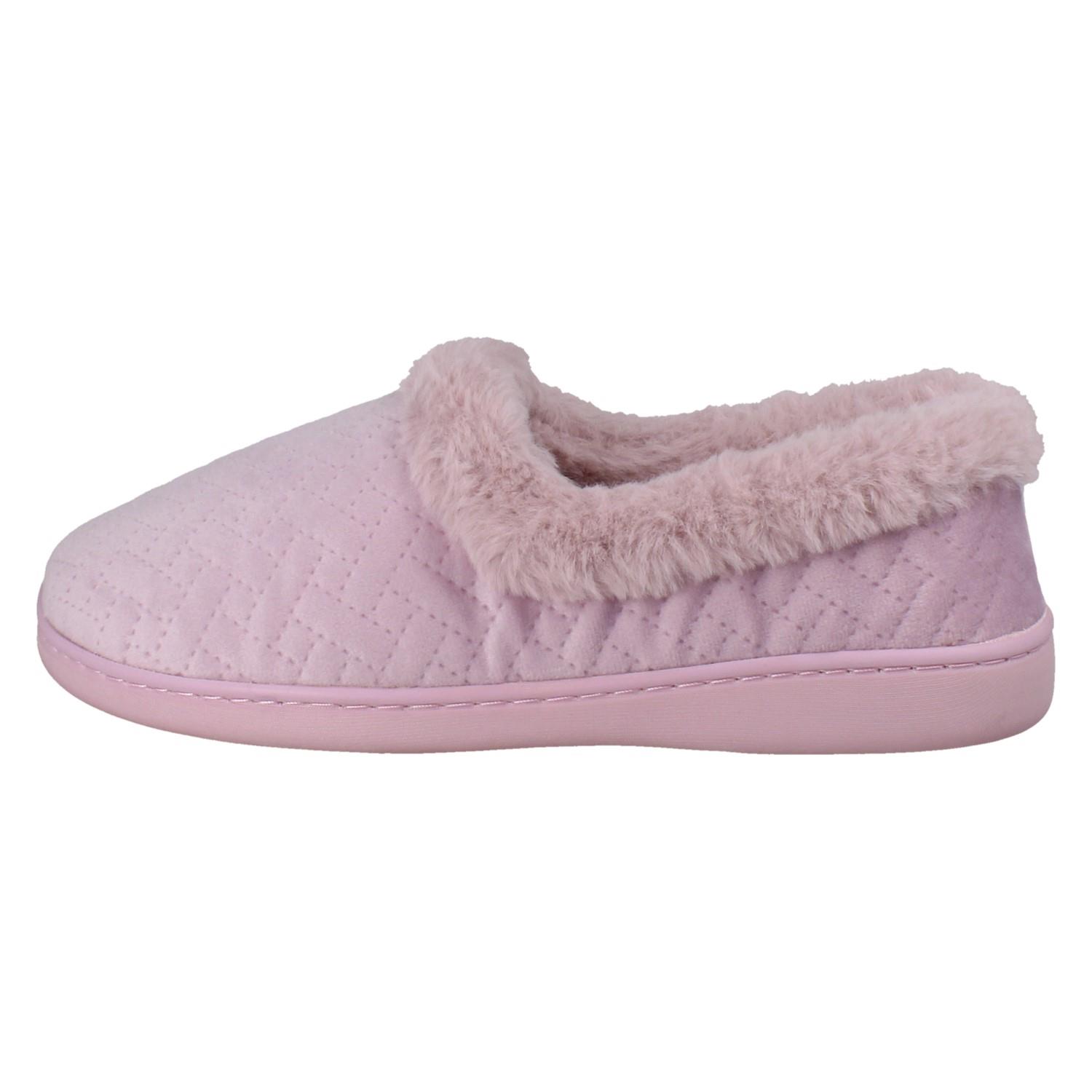 Ladies Clarks Wide Fitting Faux-Fur Woven Quilted Textile Slippers *Twyla Star* - Picture 3 of 19