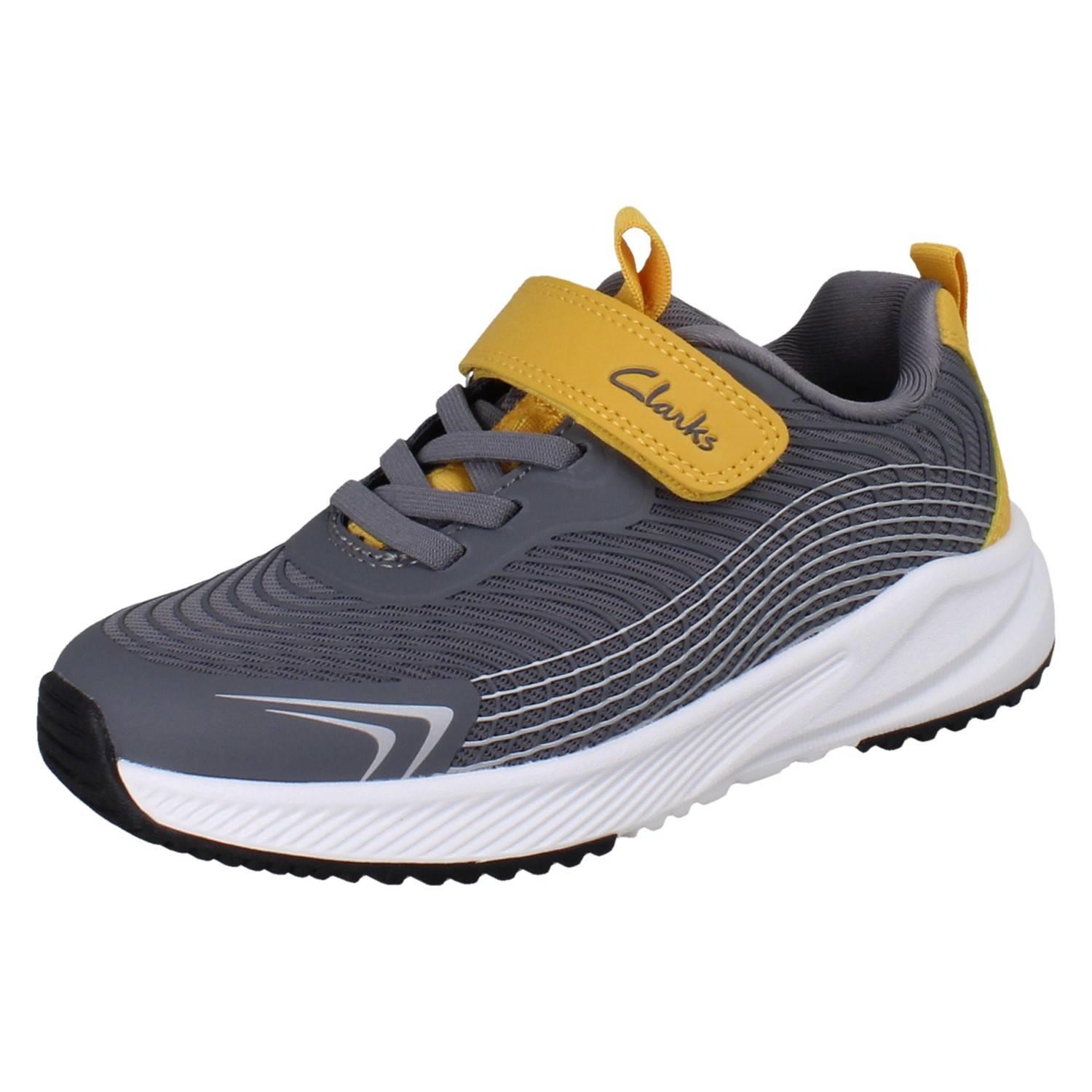 Kids Clarks Padded Textile Breathable Lightweight Sports Trainers *Deyes Dash* - Picture 11 of 64