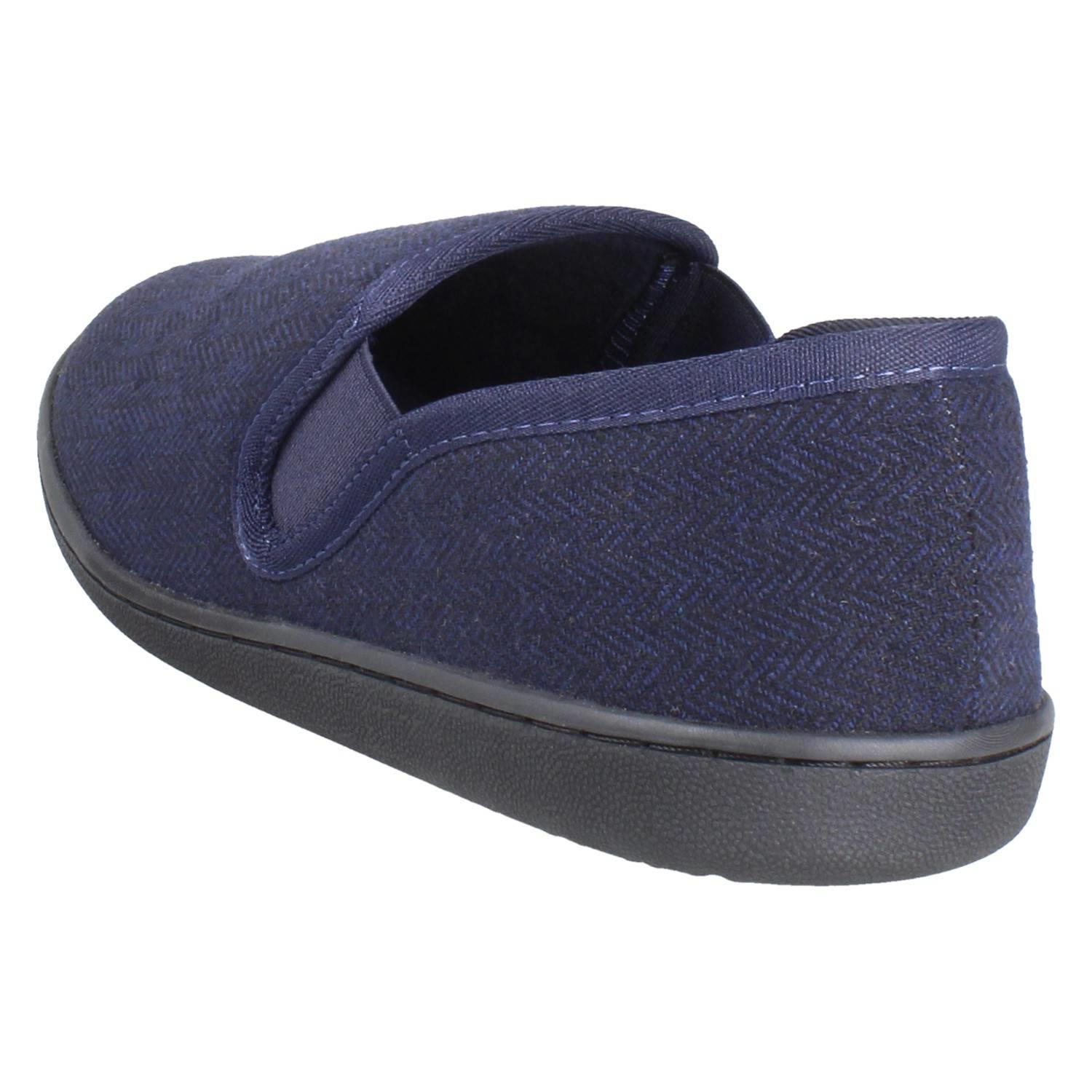 Mens Clarks Textile Slip On Twin Gusset Slippers King Ease - Picture 22 of 28