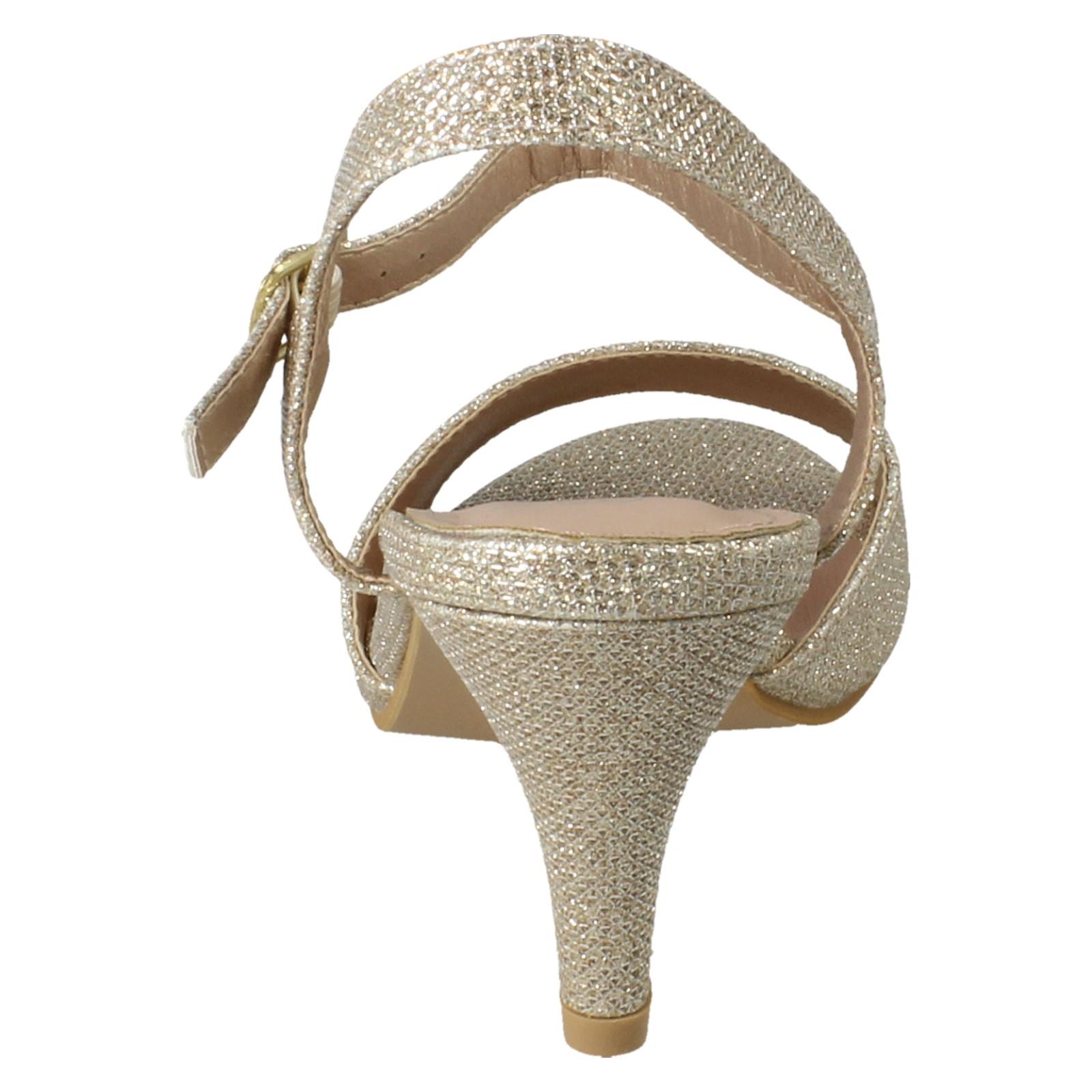Sandalias de tacón formales de ajuste ancho con cierre de hebilla Anne Michelle para dama "F1R2114" - Imagen 23 de 46