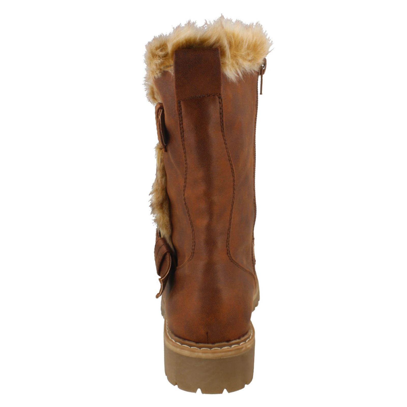 Botas informales de pantorrilla con ribete de piel con los pies en la tierra para dama F5R0866 - Imagen 14 de 19