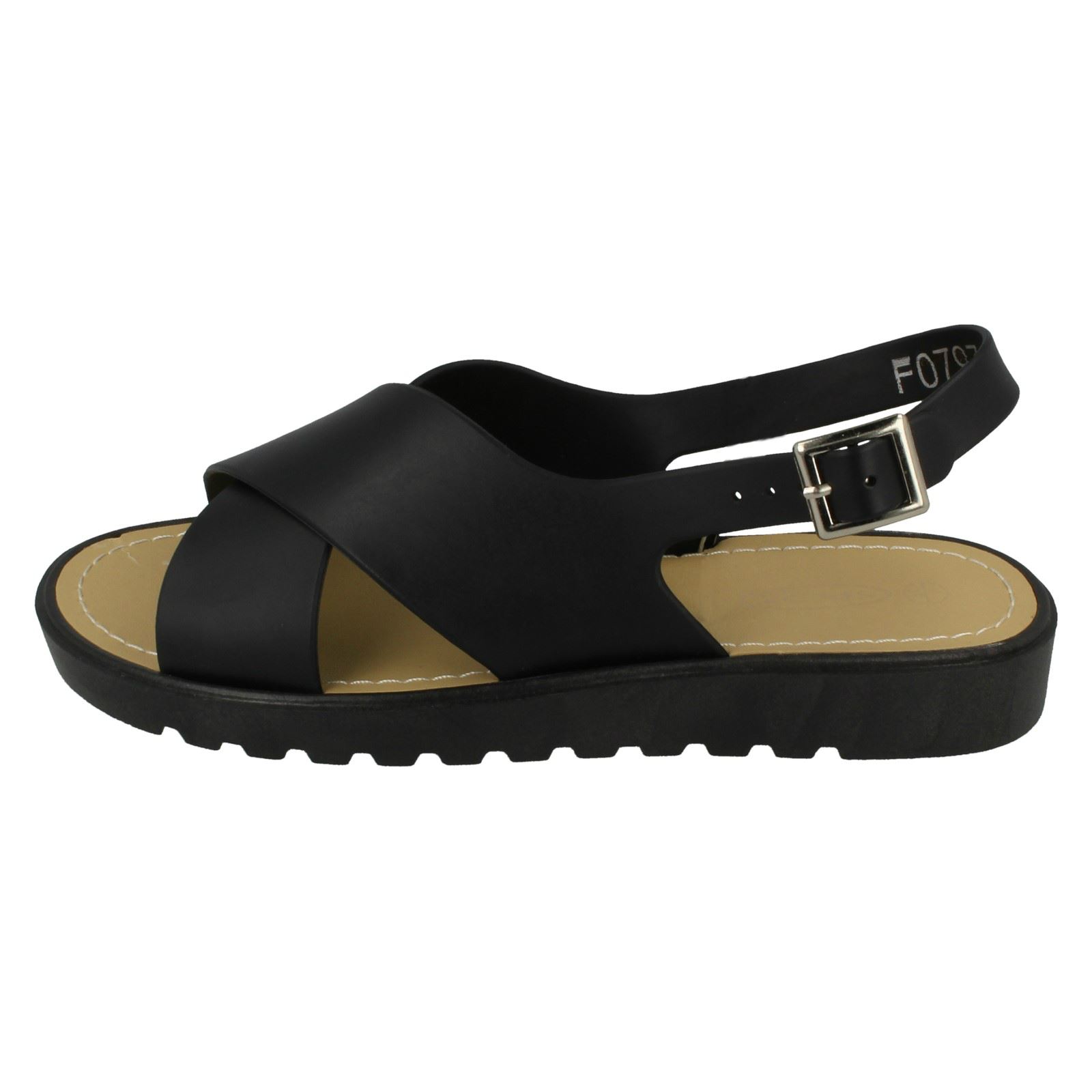 Sandalias Abiertas Para Damas Con Tiras Cruzadas Spot On - Imagen 4 de 28