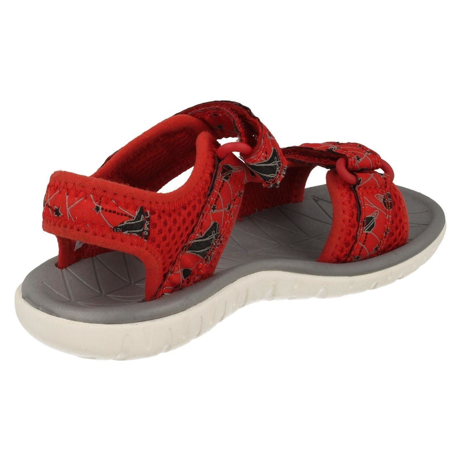 Childrens Clarks Casual Hook & Loop Textile Summer Sandals Surfing Tide K - Picture 60 of 73