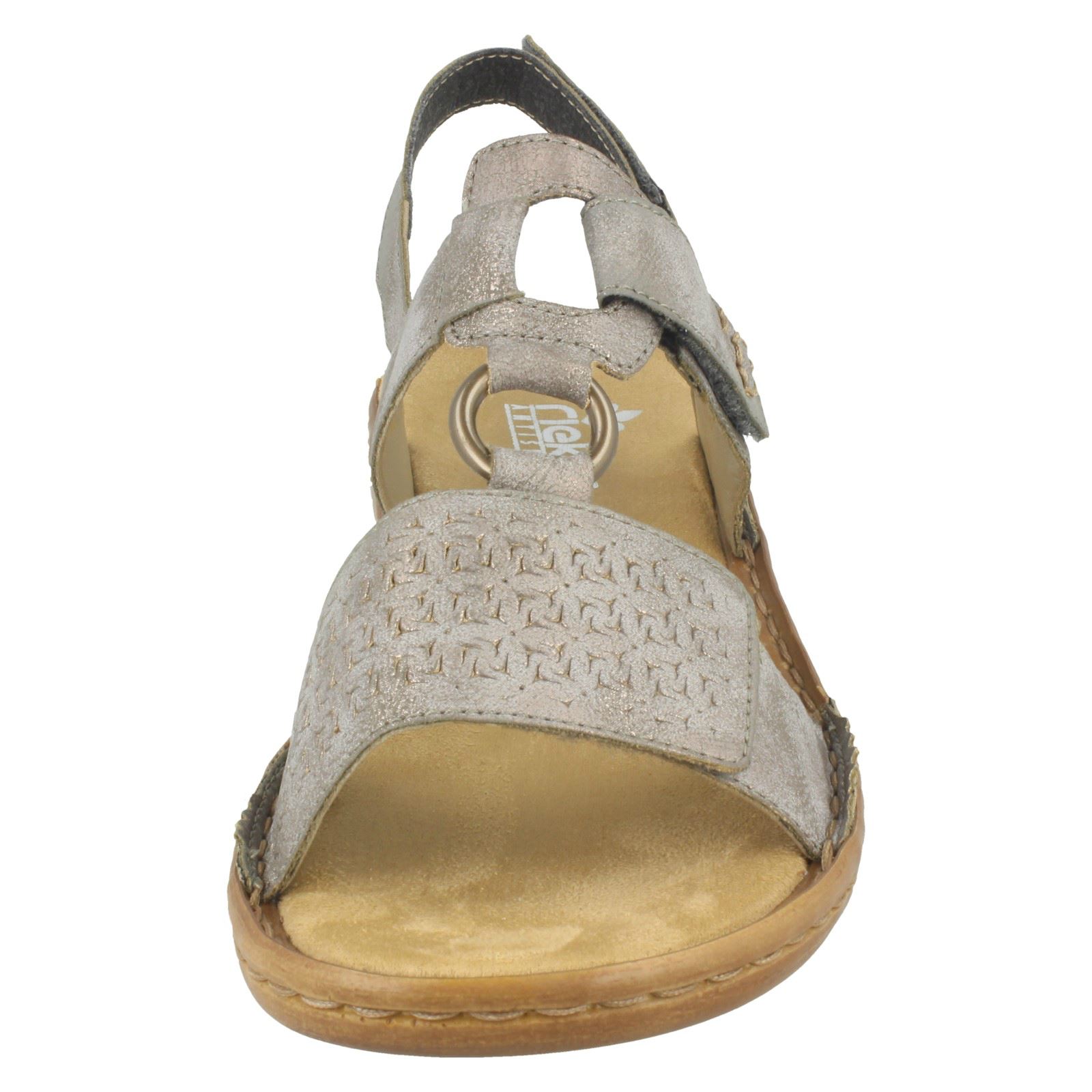 Open Ladies Toe Rieker 60887 Sandals Grey vFq5F6