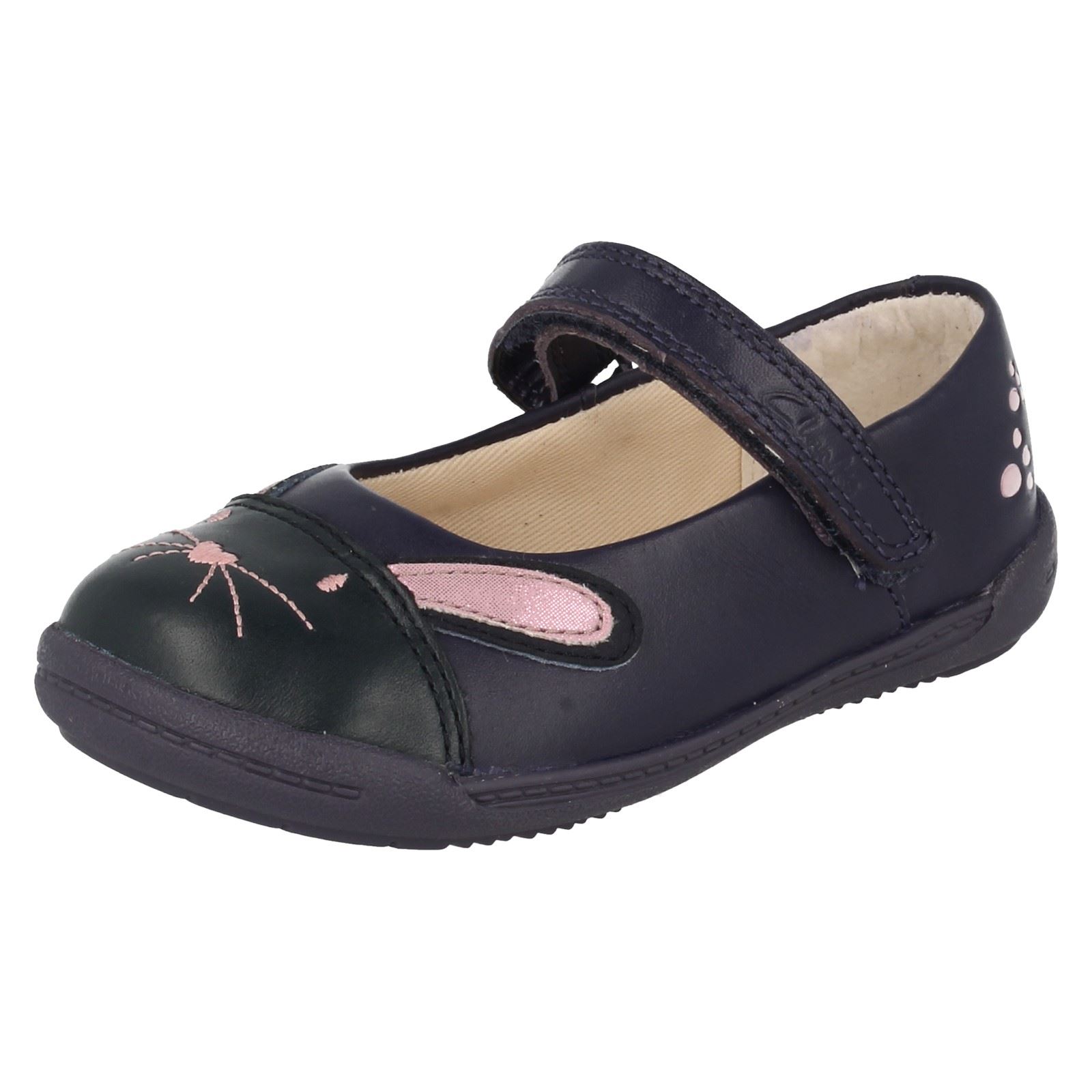 zapatos Bunny' azul 'iva Primeros Niñas Clarks azul marino 8wEq77Cn