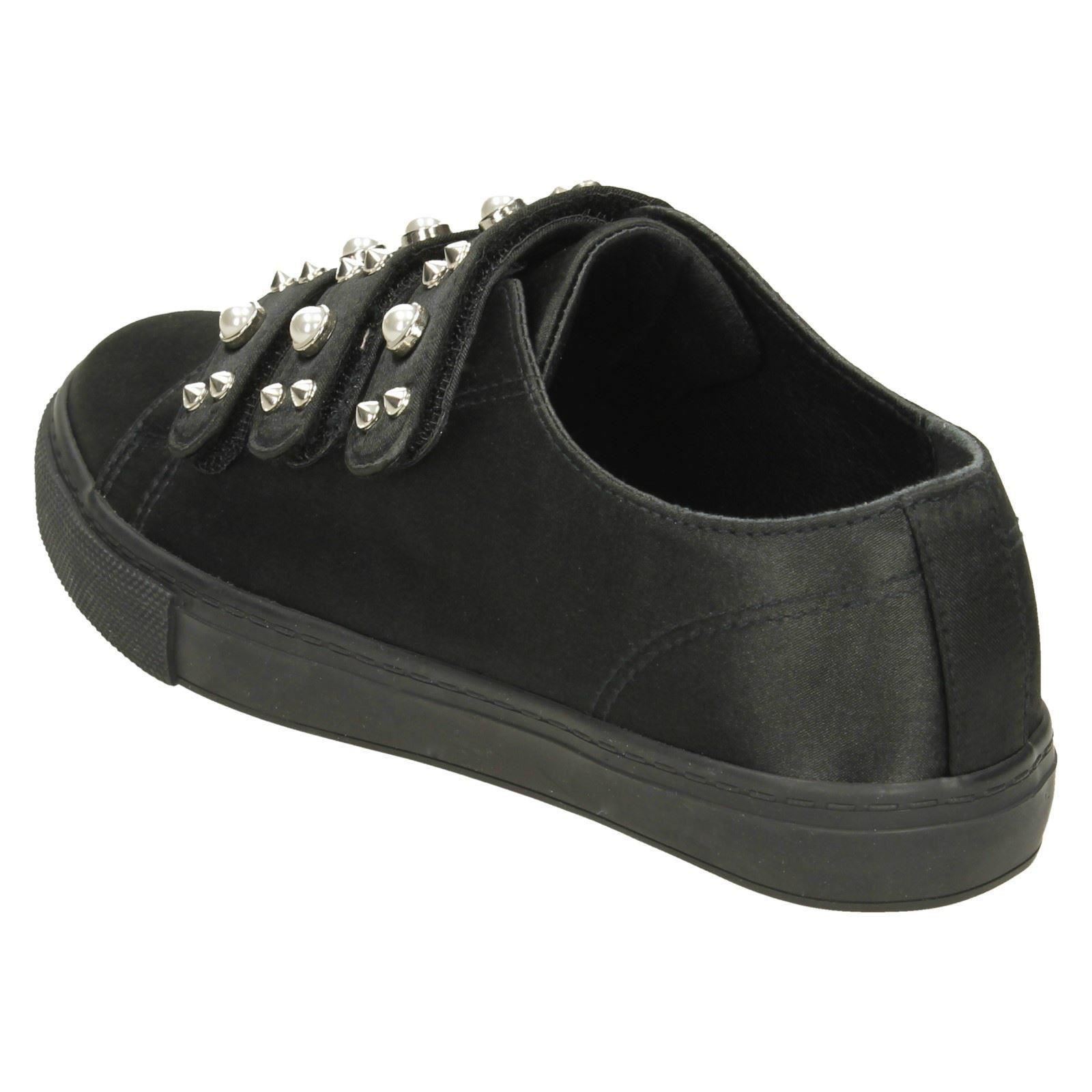 Ladies Spot On Pearl - Strap Trainers F8R0359 - Picture 4 of 28