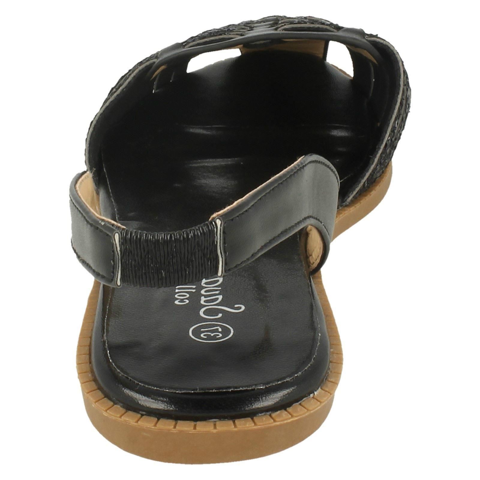 Ladies Savannah Glitter Weave Vamp Slingback /'Sandal/'