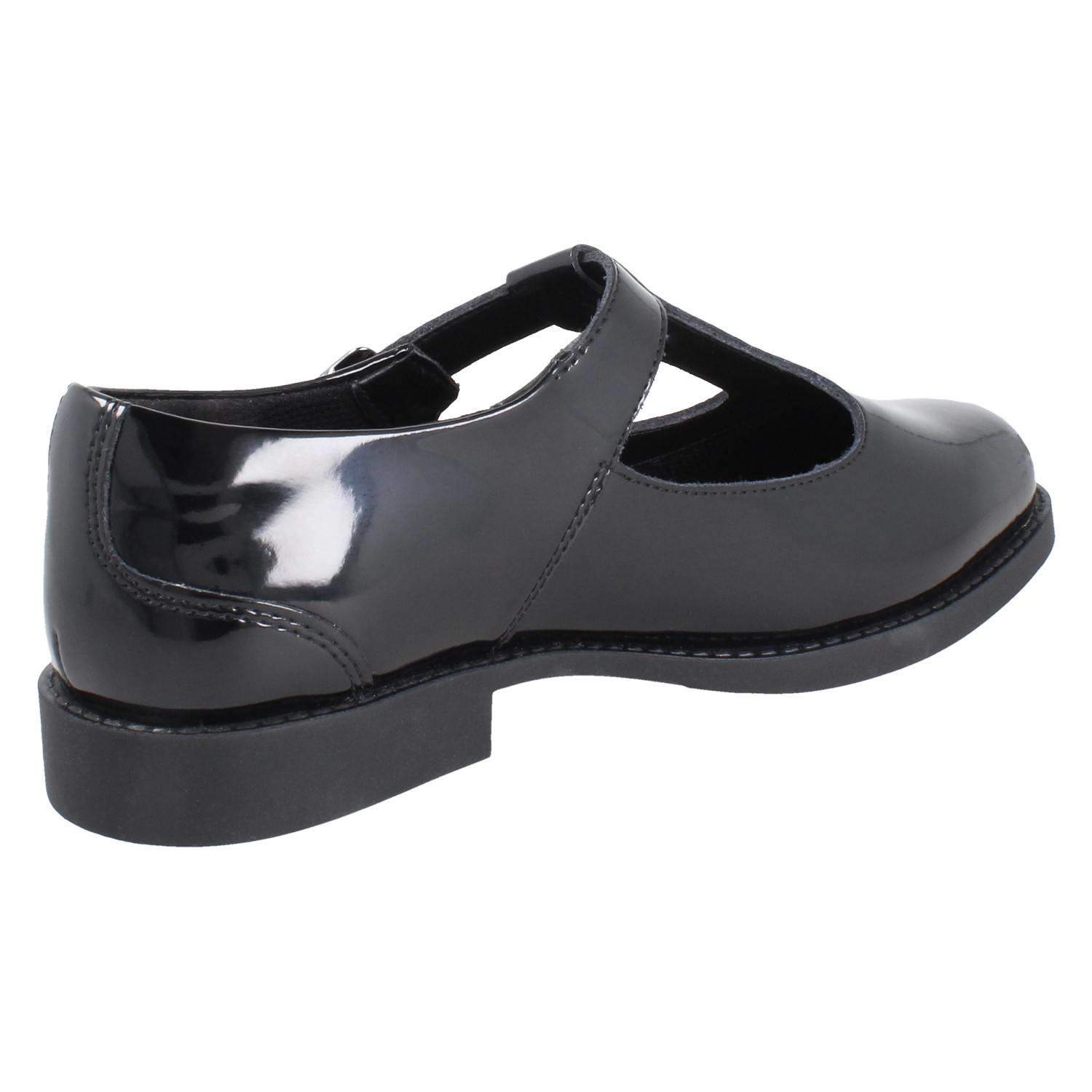 Ragazze Clarks Colletto Imbottito Classico Leather a T Fibbia Scuola Scarpe Tapa - Foto 6 di 20