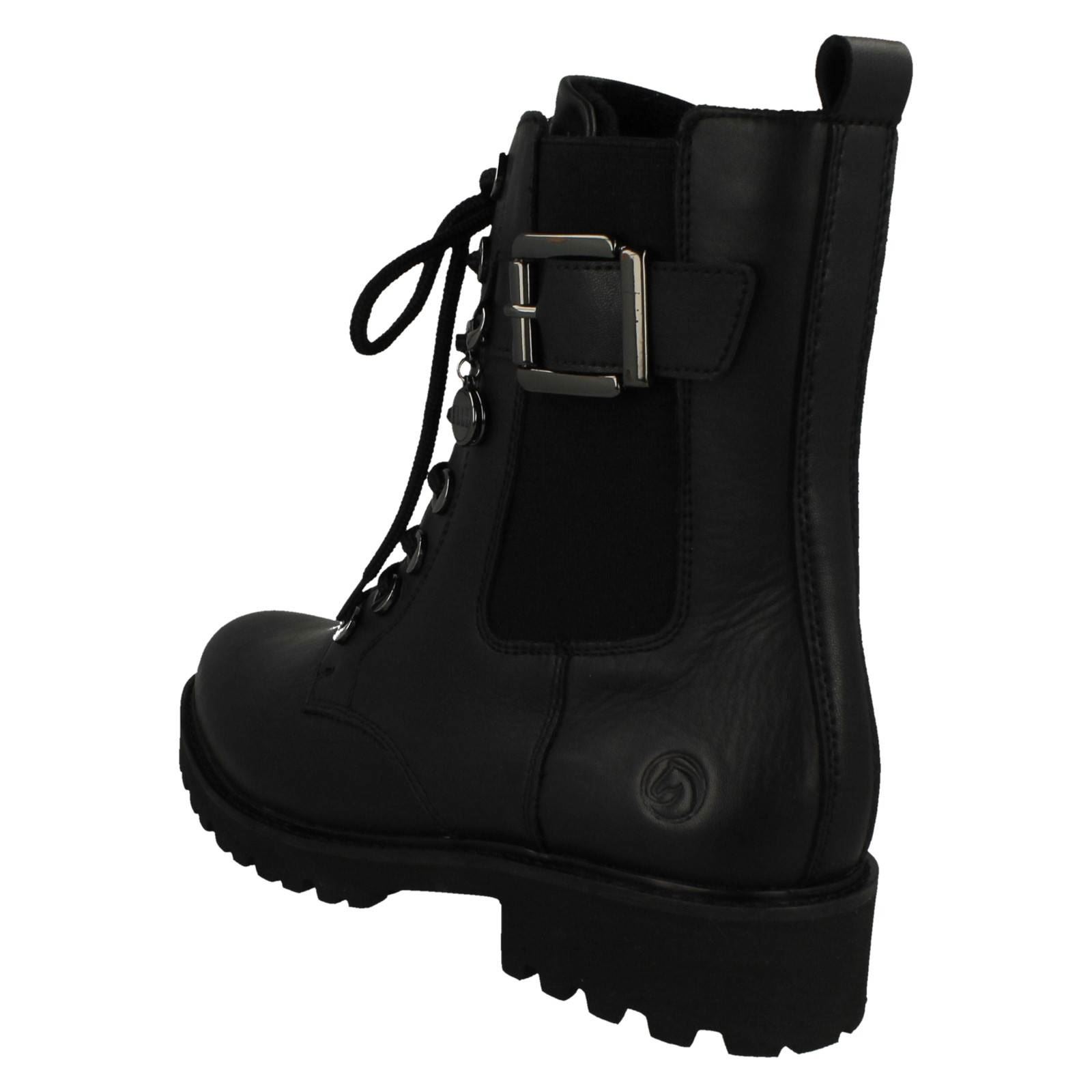 Ladies Remonte Combat Style Boots 'D8668' - Picture 5 of 10