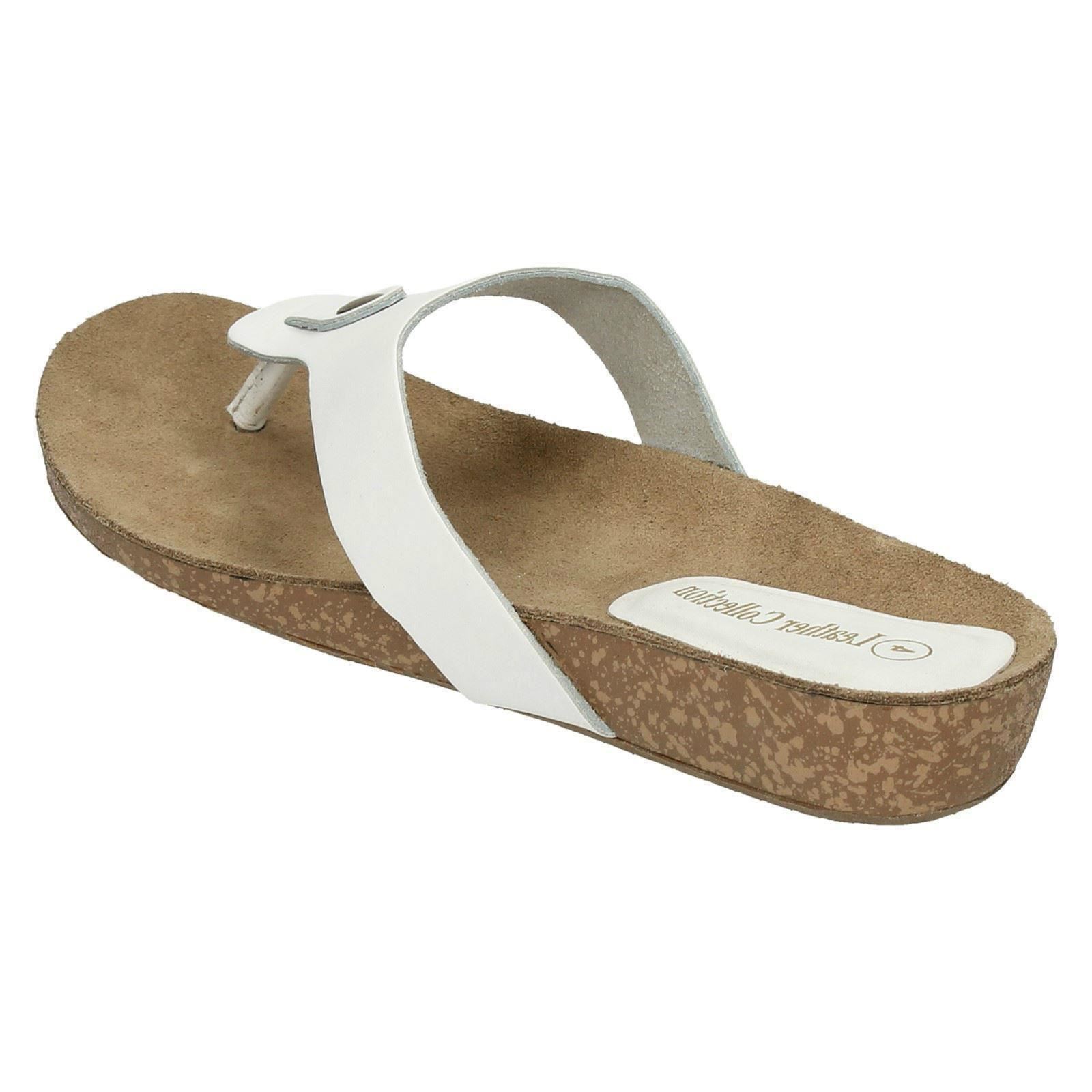 Ladies Leather Collection Casual Toe - Post Sandals - Picture 31 of 37