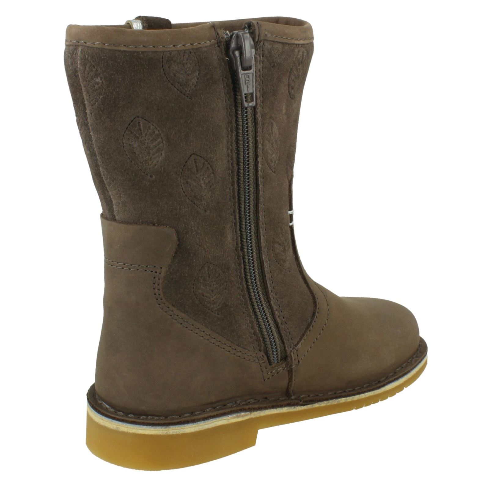 Girls Clarks Comet Pop Casual Mid Calf Boots - Picture 18 of 19