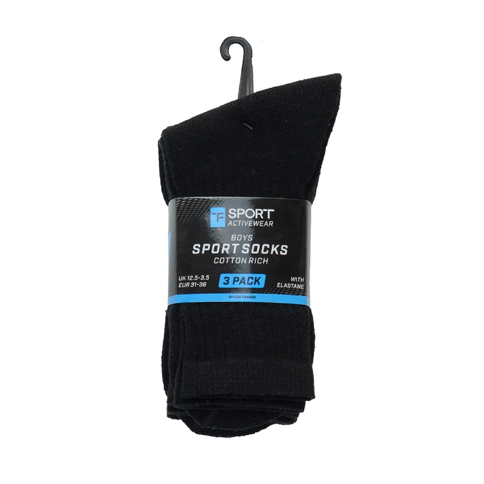 Boys Tom Franks Cotton Rich Sport Socks - SK891 - Picture 4 of 4