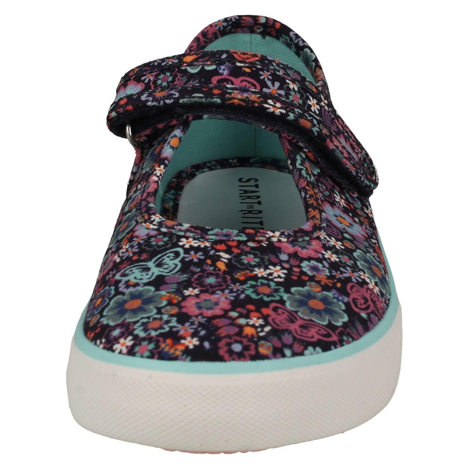 "Zapatos de lona Mary Jane florales detallados florales para niñas ""Busy Lizzy"" - Imagen 5 de 19