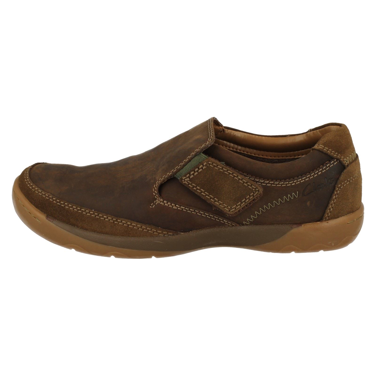 Mens Step Clarks casual tabacco Scarpe Ridgeway marrone TqABavP