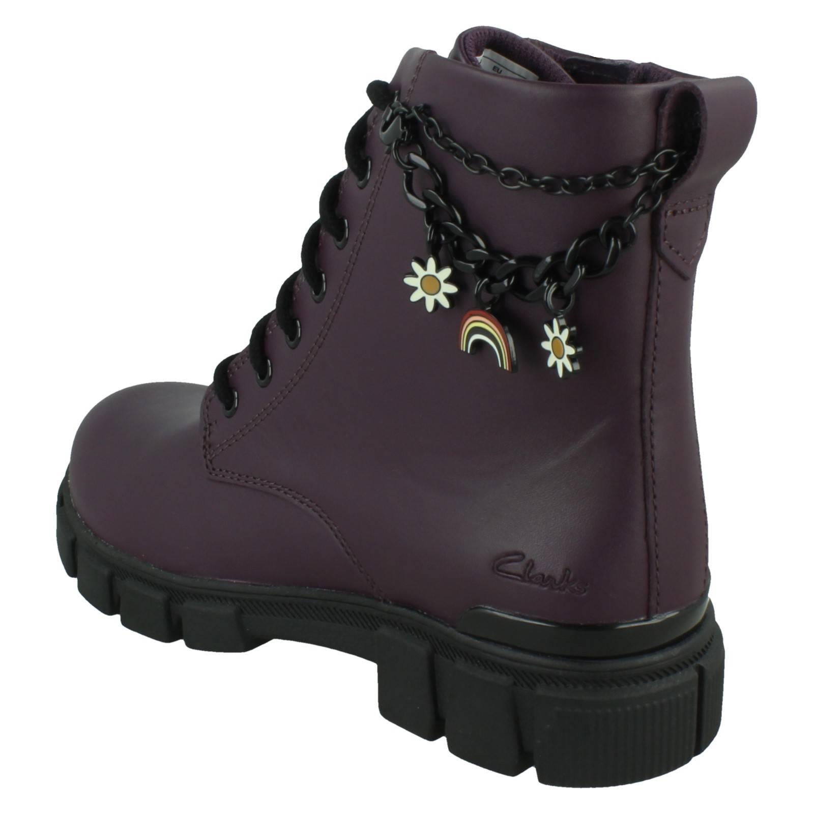 Girls Clarks Charm Detail Ankle Boots "Evyn Charm O" - Picture 13 of 19