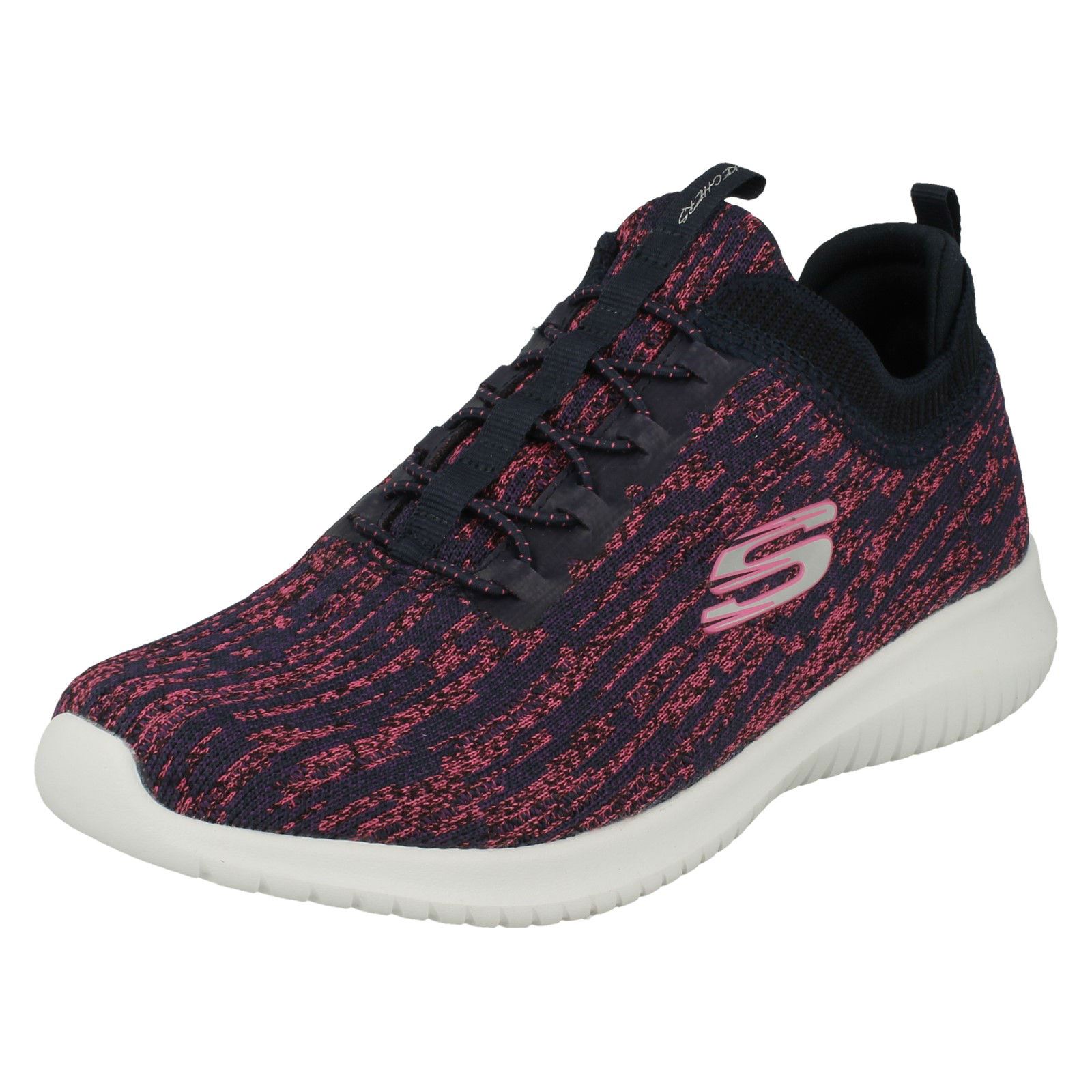 Damas Skechers rojoondeado Toe Casual Slip On Textil Entrenadores Brillante Horizonte Damas Skechers rojoondeado Toe Casual Slip On Textil Entrenadores Brillante Horizonte