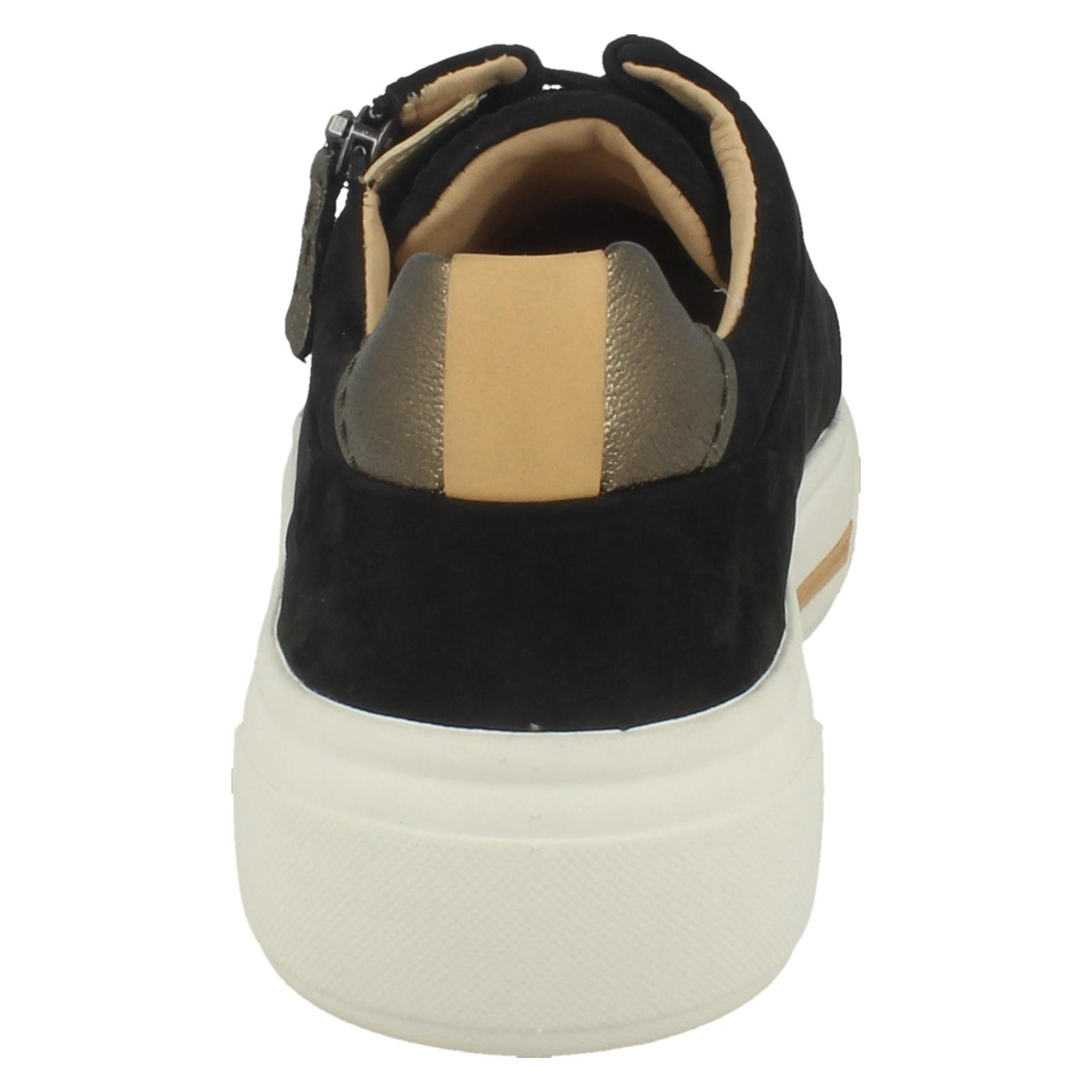 Damen Clarks Nubuk Leather Reißverschluss & Schnürer Freizeit Turnschuhe Malve - Bild 5 von 19